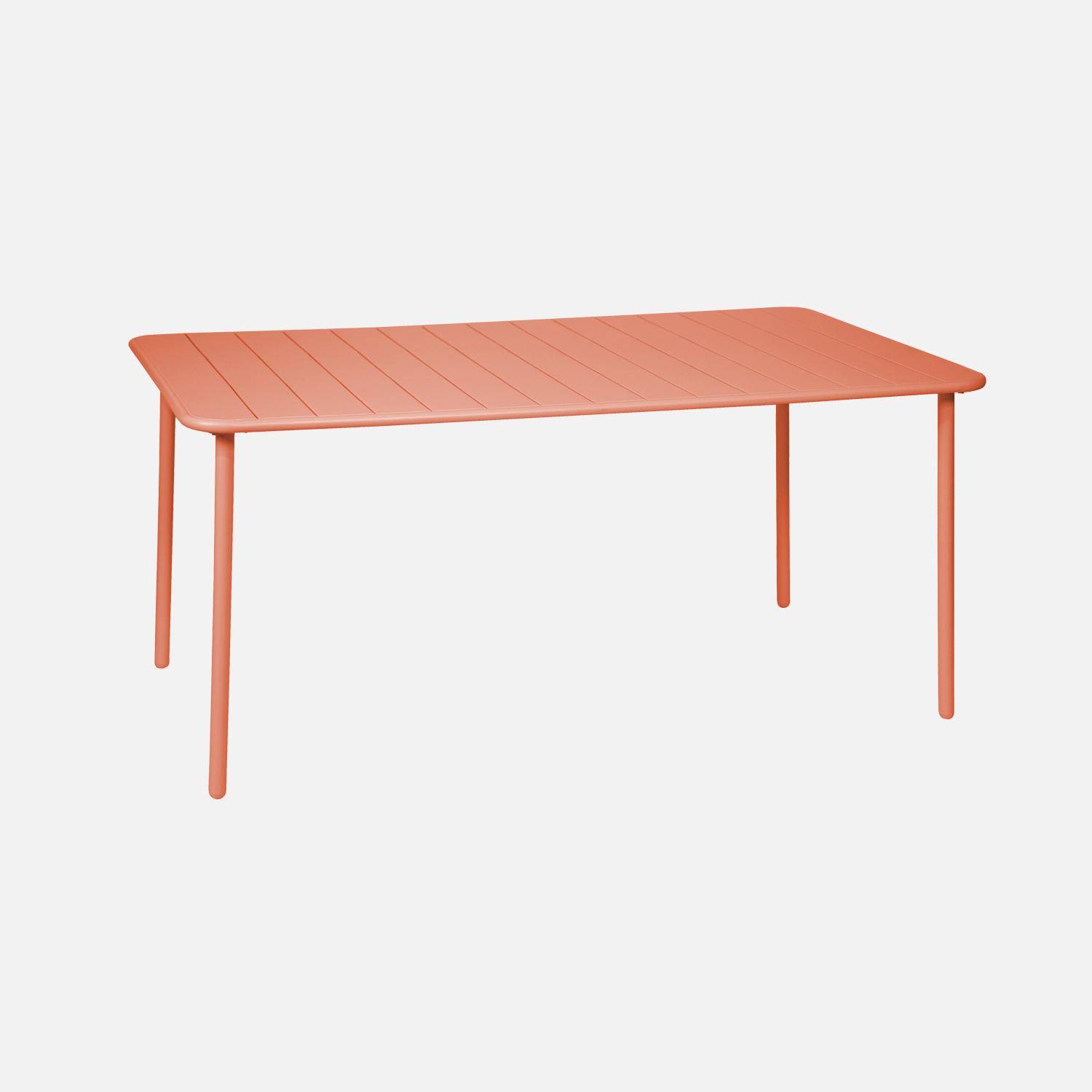 Table de jardin métal 6-8 places, tomette, Amelia, 160x90x72,5cm ,sweeek,Photo3