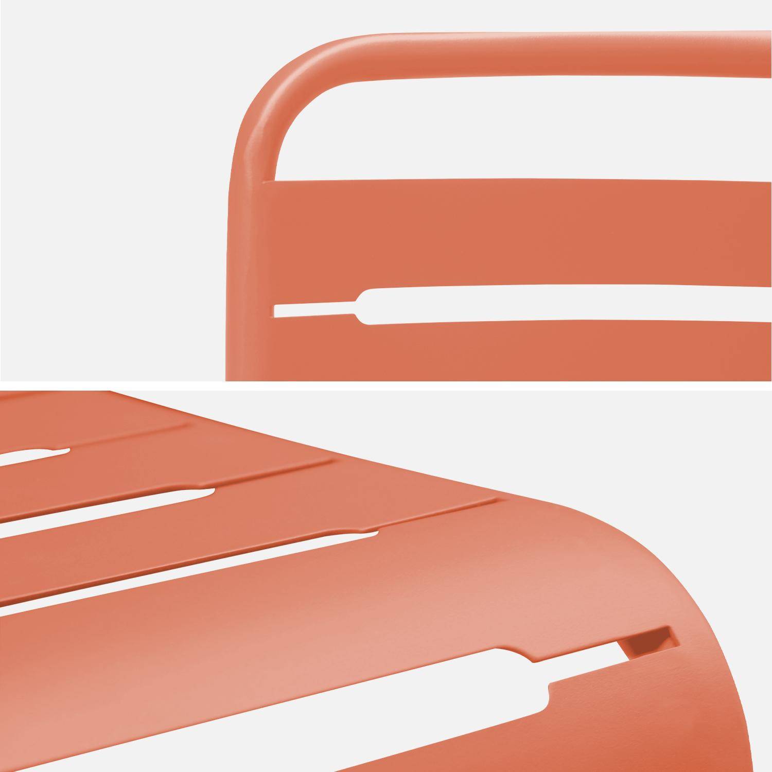 Set di 4 sedie da giardino in acciaio, Amelia, Rosa tostato, 44x52x79 cm,sweeek,Photo5