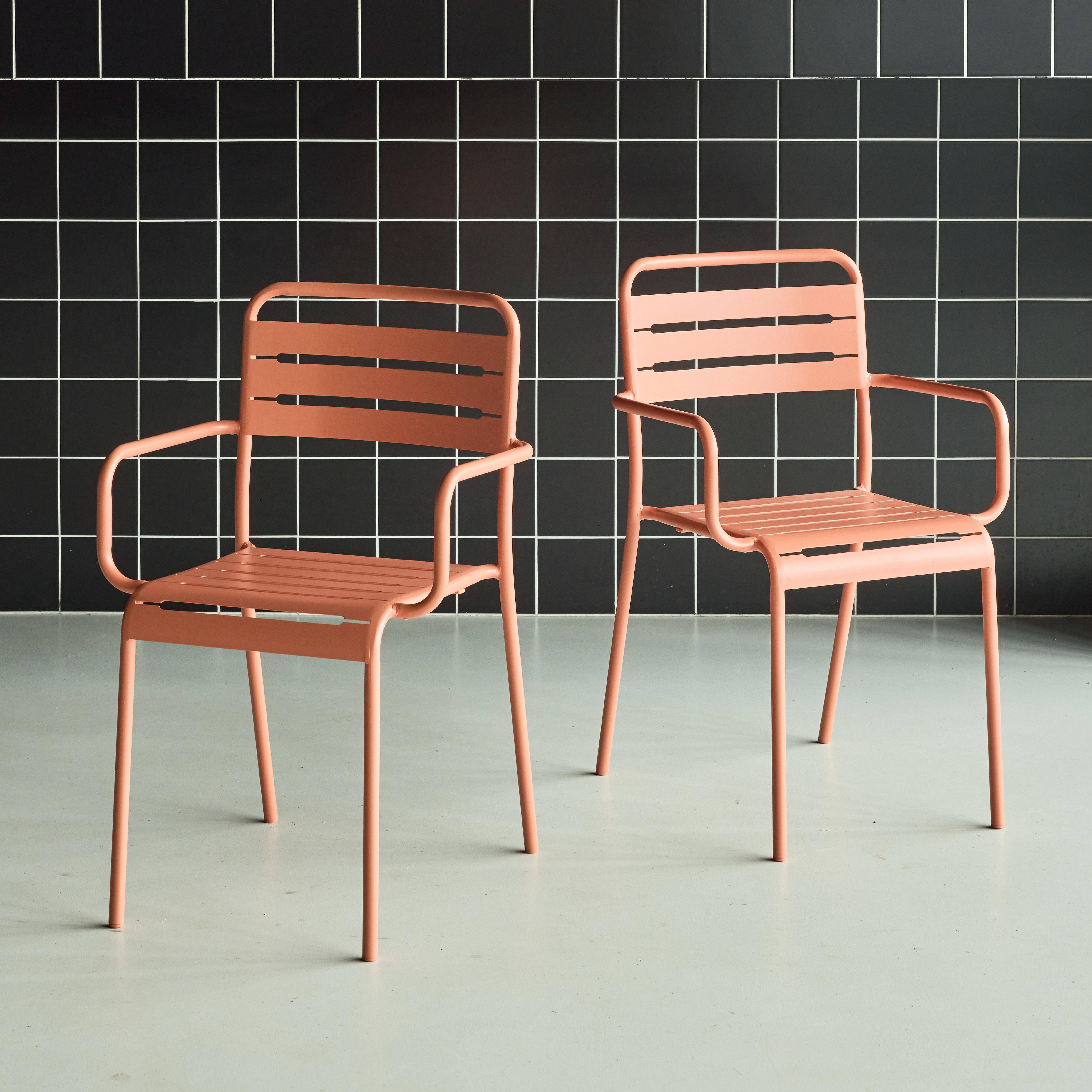 Tuinstoelen metaal met armleuning (set van 2) tomette 50,4 X 53 X 79,5cm - Amélia,sweeek,Photo2