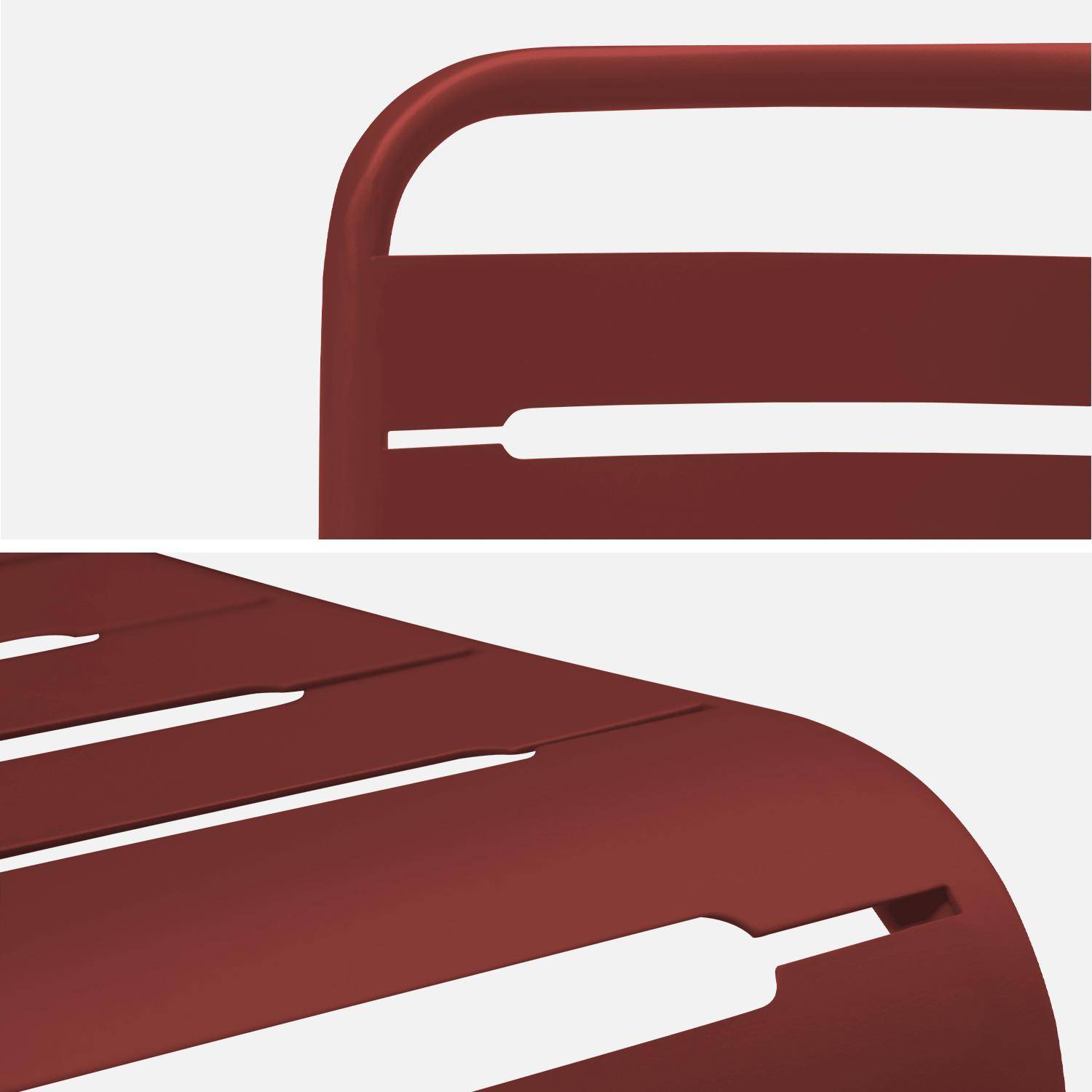 Klappbarer Gartentisch aus Stahl mit 2 Sesseln und 4 Stühlen, siena, 141,2 x 80 x 72,5 cm - Amelia Photo7