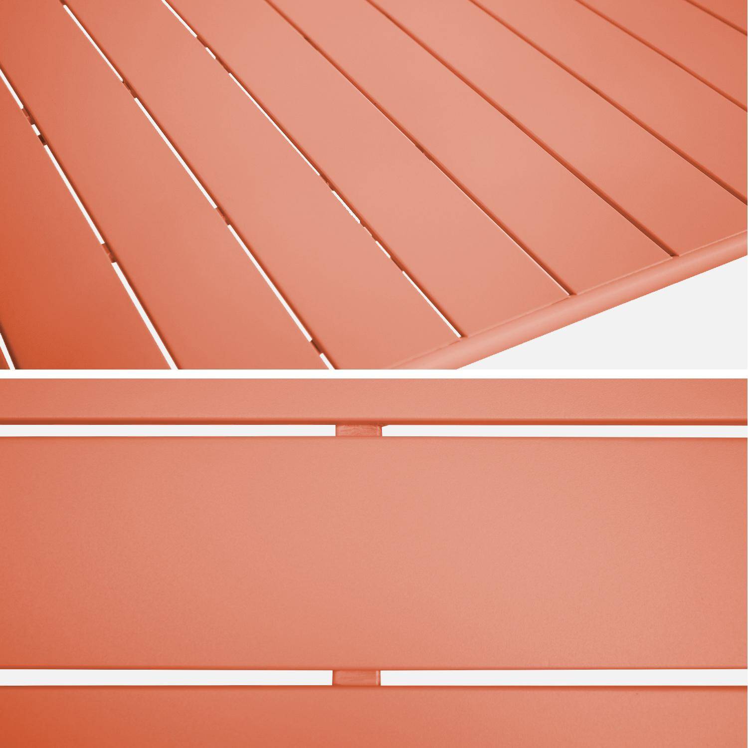 Set tavolo da giardino in metallo con 6 sedie, Amelia, Rosa tostato, 160x90x72.5 cm,sweeek,Photo6