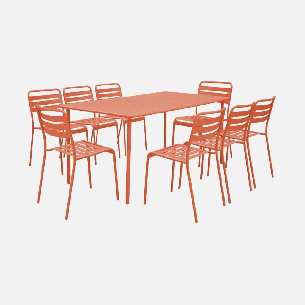 Lot De 4 Chaises De Jardin Empilables En Aluminium Et Textilène - Couleur Anthracite - Design Moderne - 7