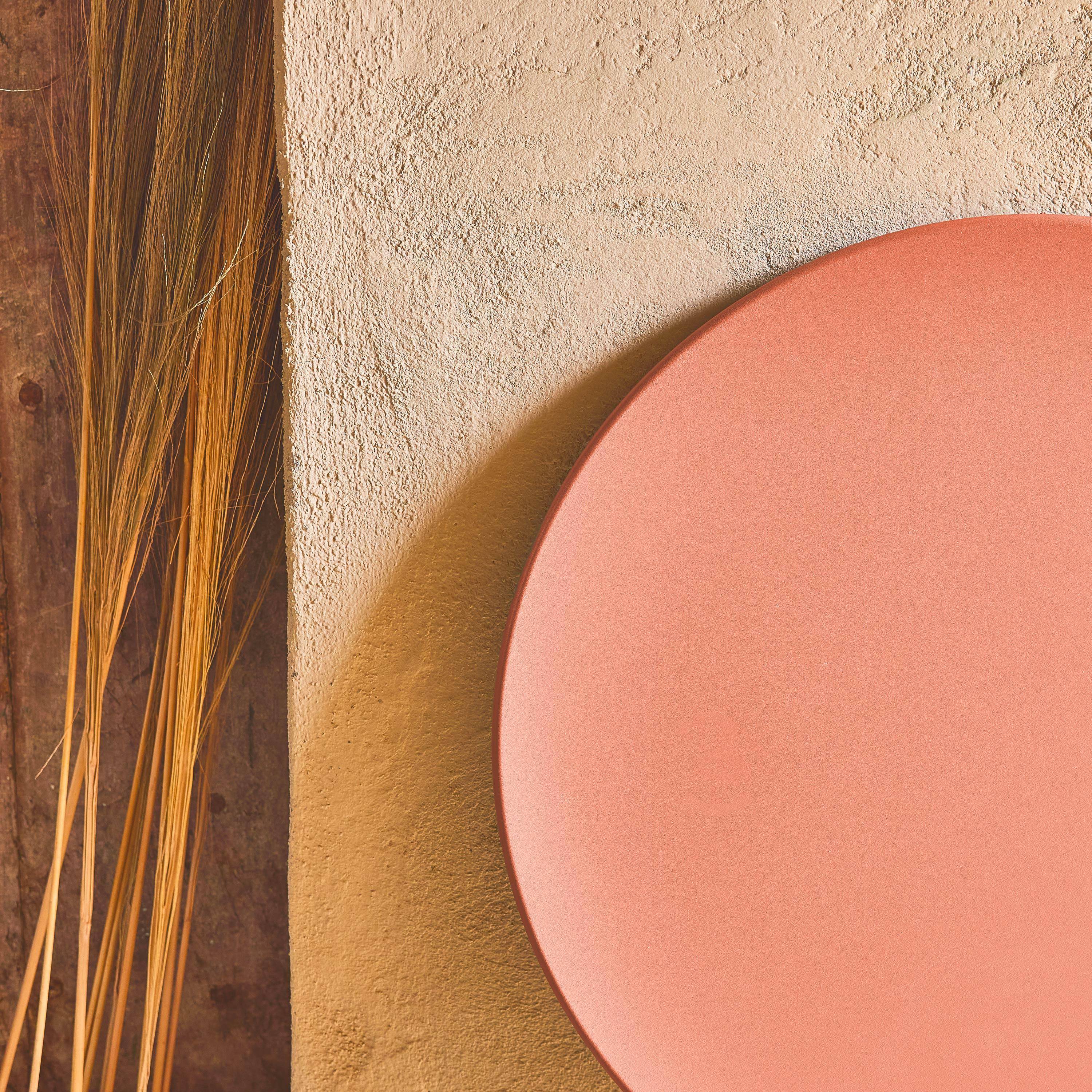 Table de jardin bistrot ronde Ø60cm pliable en acier thermolaqué Photo3