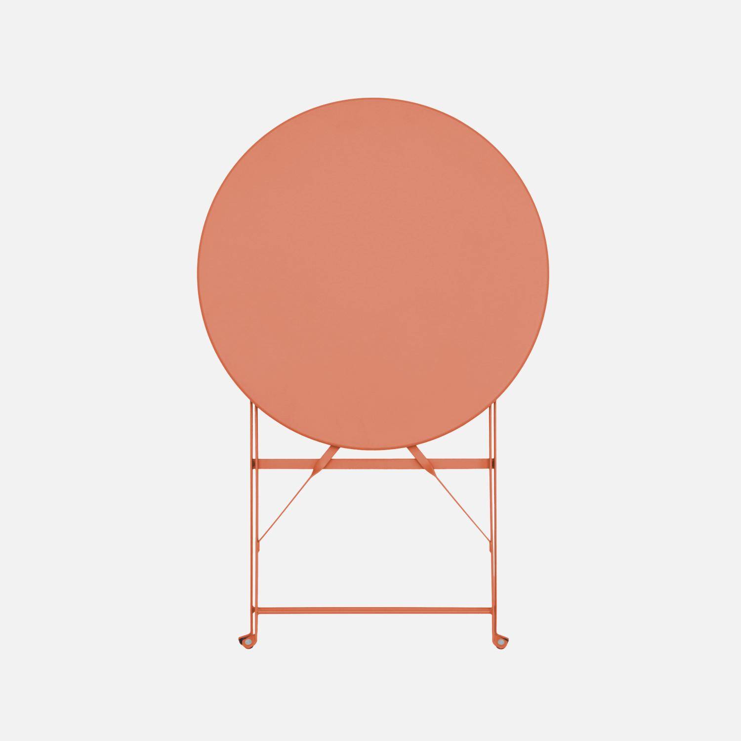 Table de jardin bistrot ronde Ø60cm pliable en acier thermolaqué,sweeek,Photo5