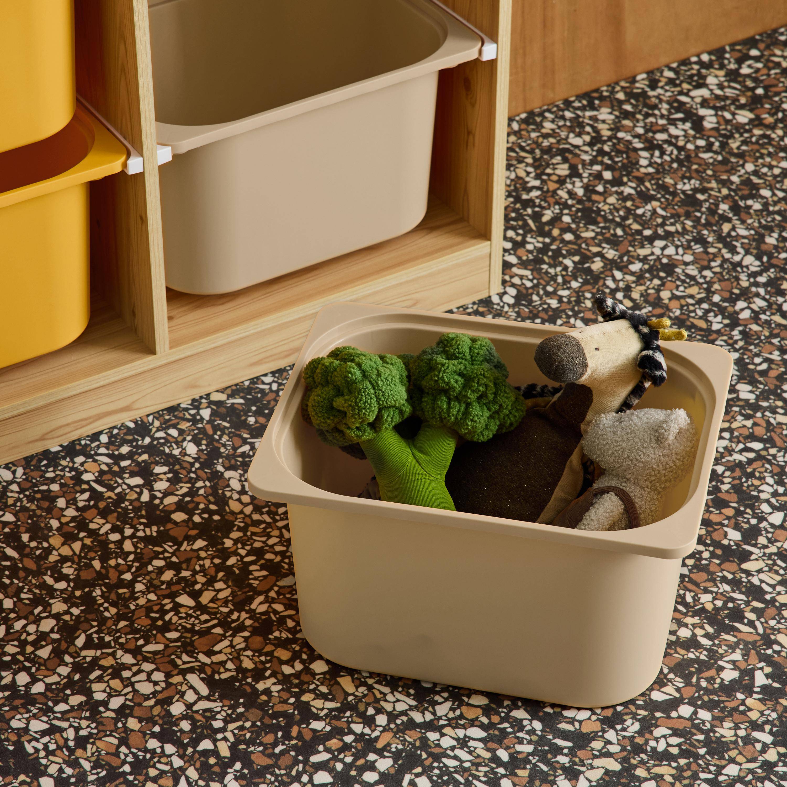 Szafka dziecięca z 6 kolorowymi pojemnikami do przechowywania z tworzywa sztucznego w kolorze musztardowym - Sora,sweeek,Photo4