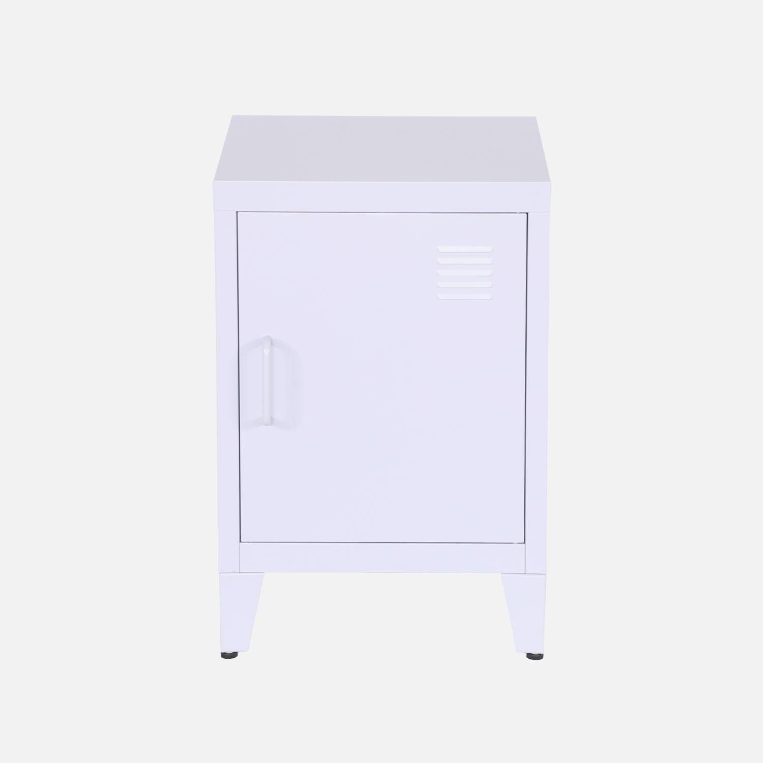 Set 2 comodini industriali, 1 anta, Soho, Lilas, 38x38x180 cm,sweeek,Photo5