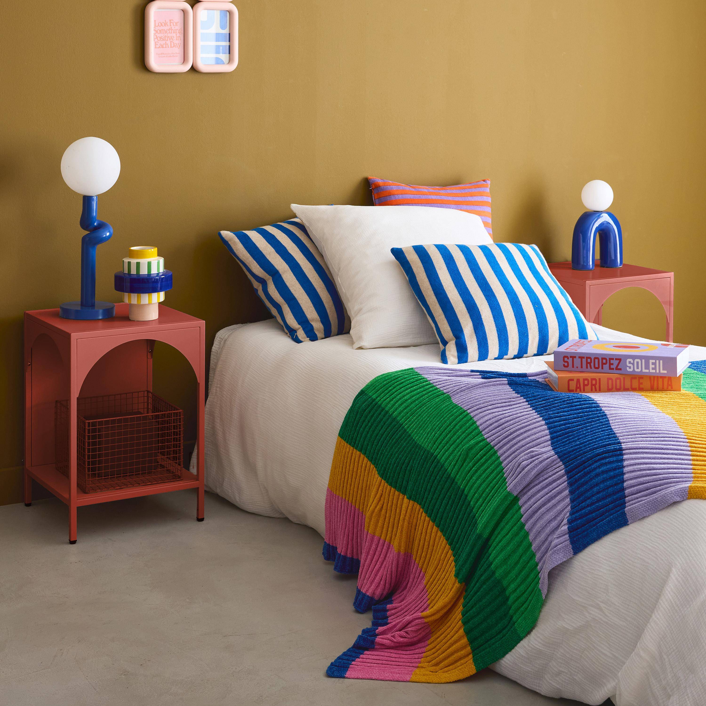 Metalen nachtkastjes, industriële bijzettafeltjes (set van 2) terracotta L 35 x B 35 x H 51cm - Soho,sweeek,Photo1