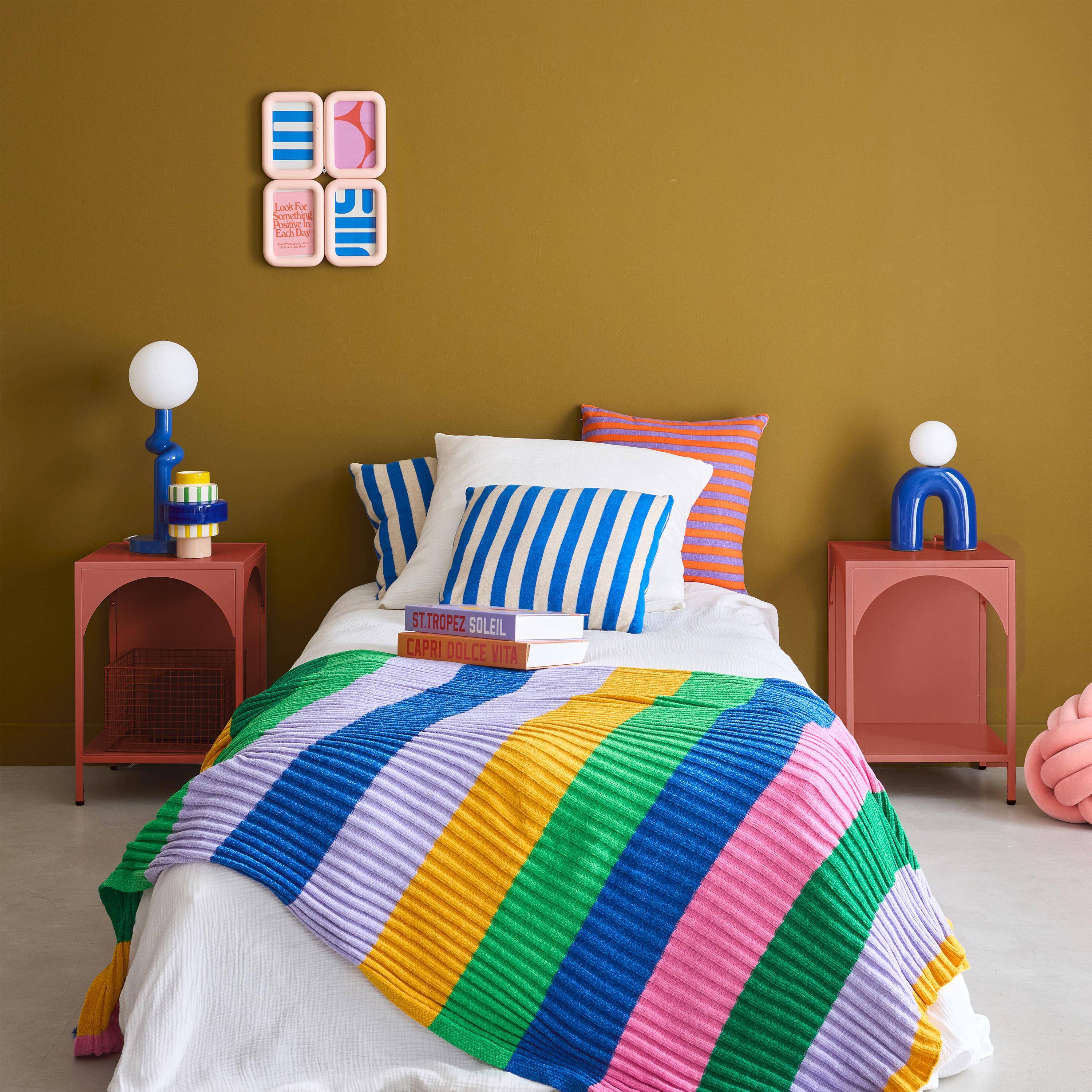 Metalen nachtkastjes, industriële bijzettafeltjes (set van 2) terracotta L 35 x B 35 x H 51cm - Soho Photo2