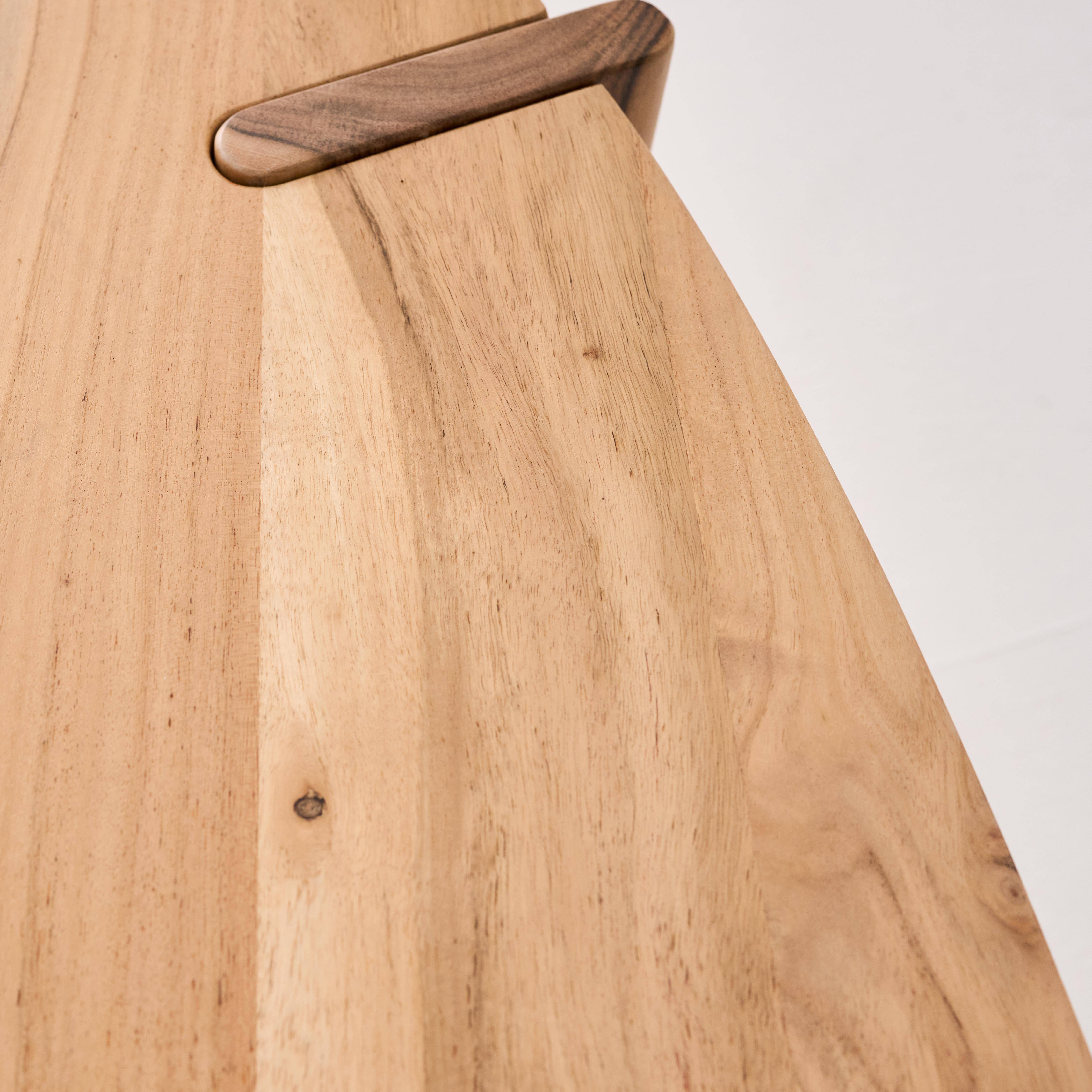 Table basse ovale en bois d'acacia naturel 120cm Photo4