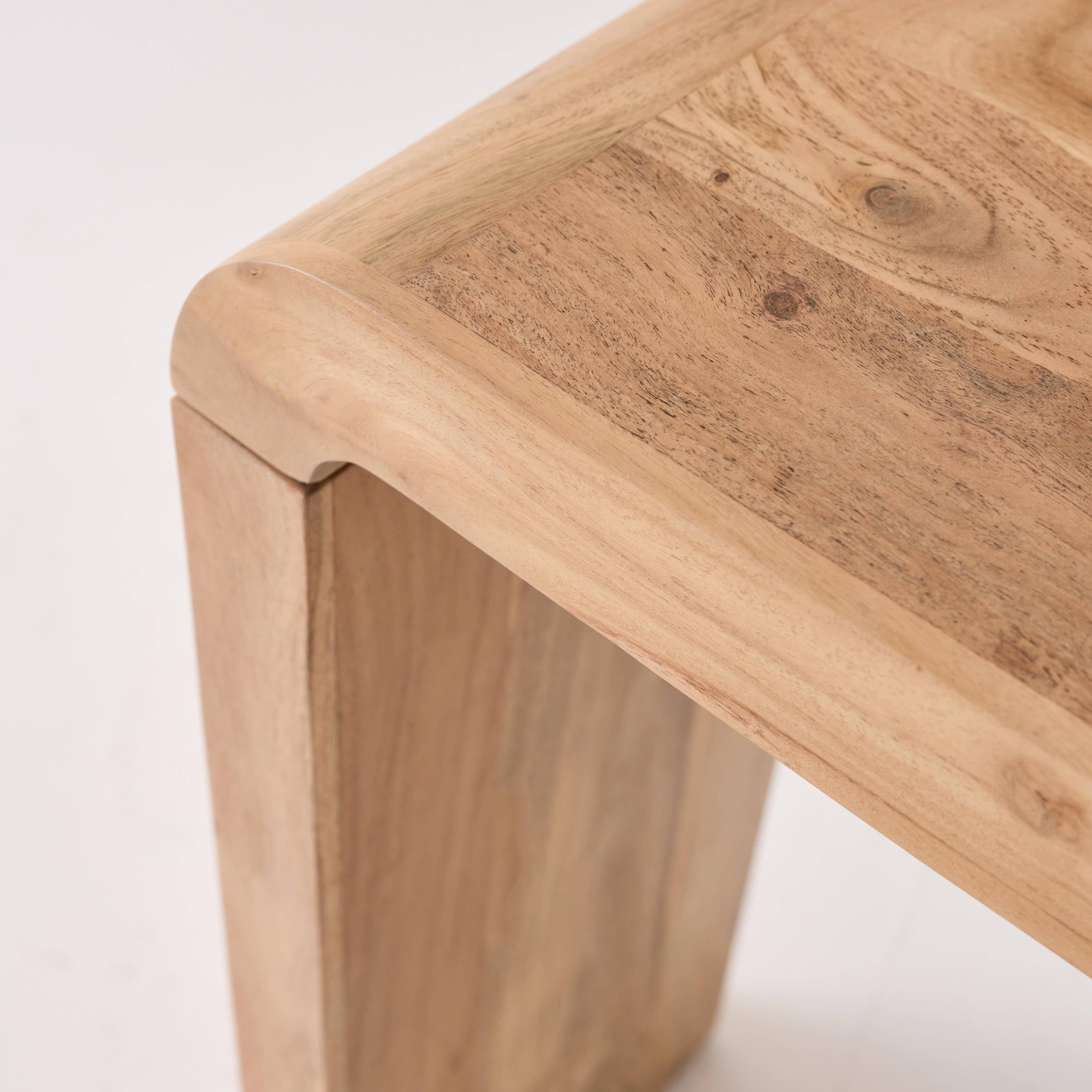 Exotic Acacia Wood Console, Dana, Natural, 120x30x75 cm,sweeek,Photo3