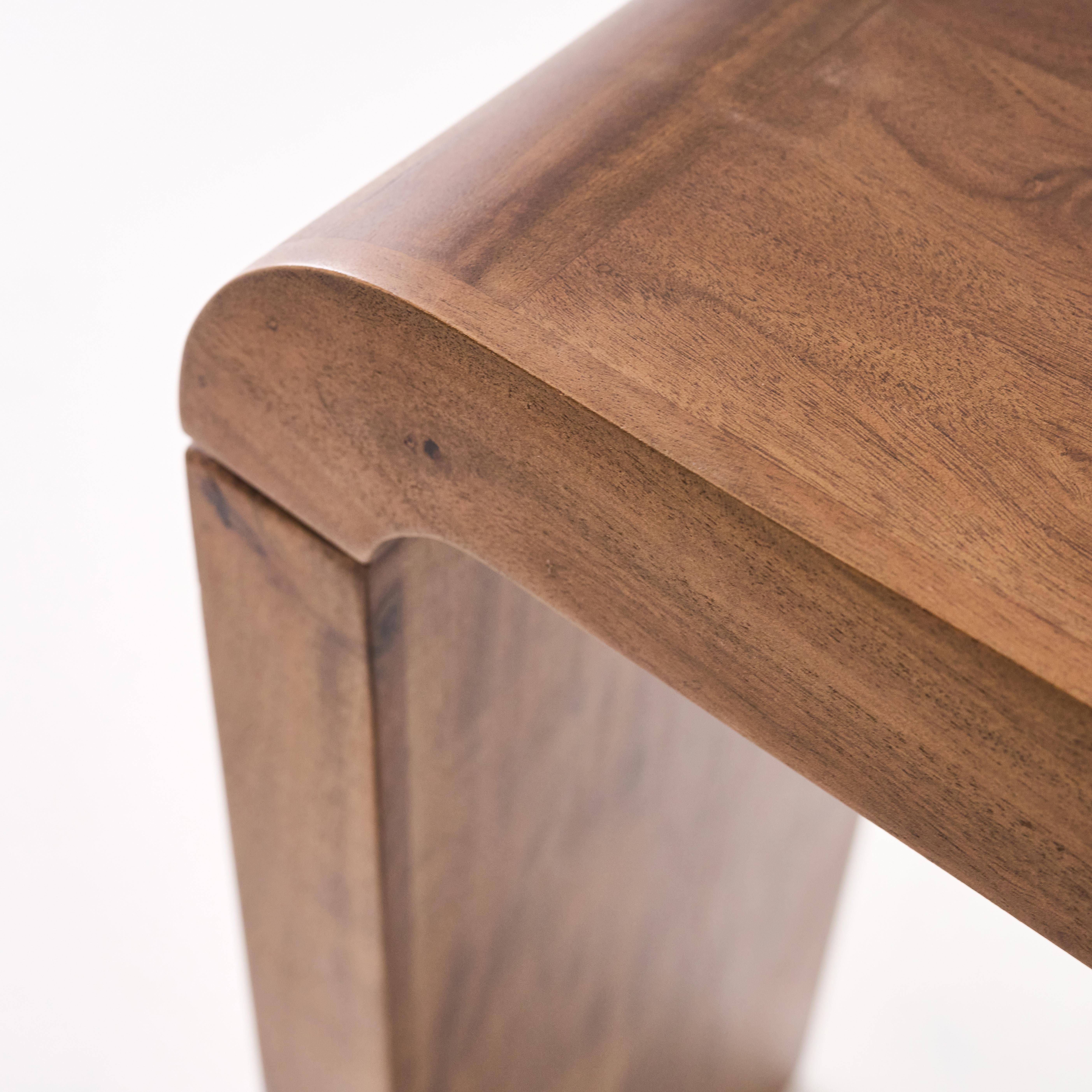 Exotic Acacia Wood Console, Dana, Walnut coloured, 120x30x75 cm,sweeek,Photo3