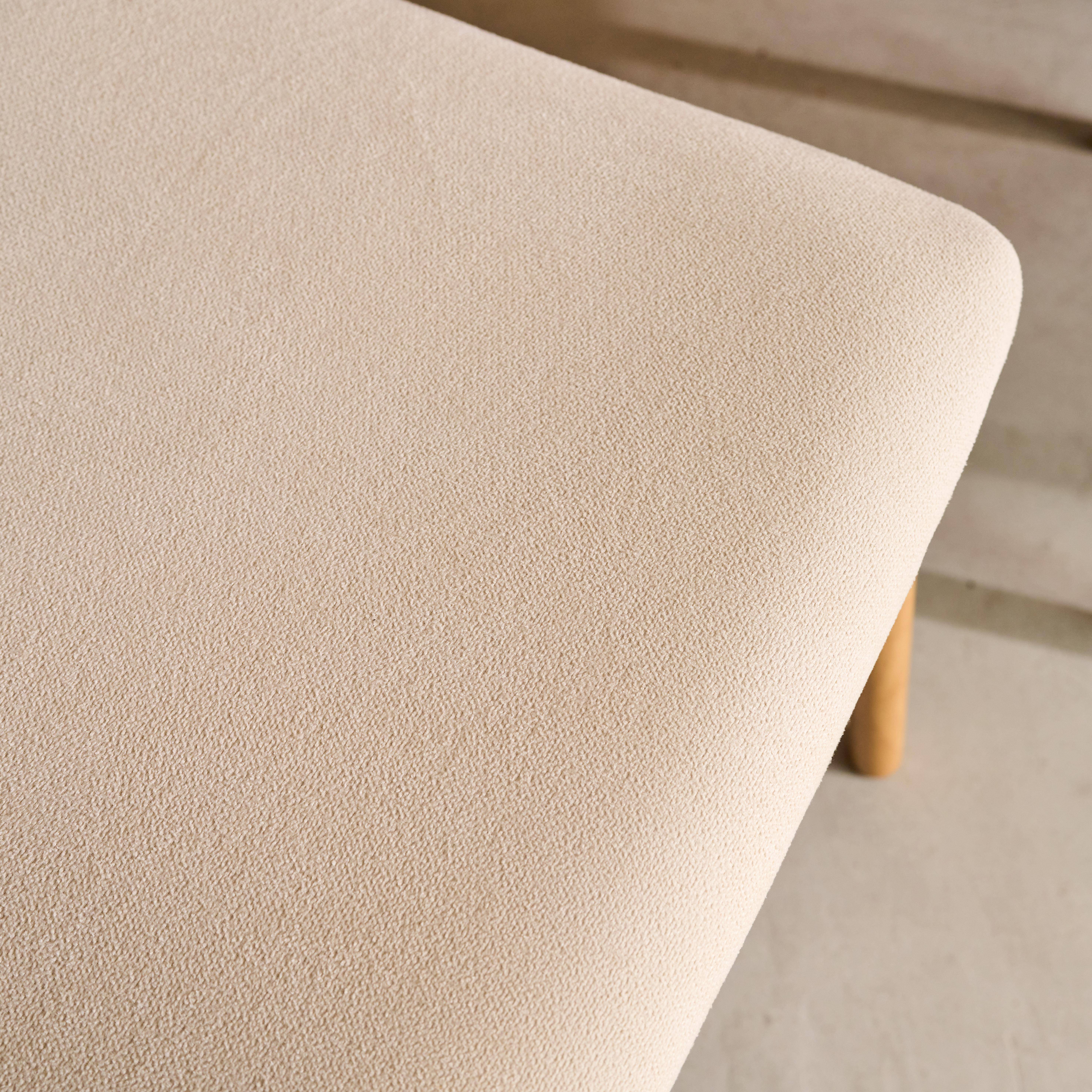 Silla vintage de madera de hevea y tela, set de 2 Natural - 46x53x78 cm,sweeek,Photo5