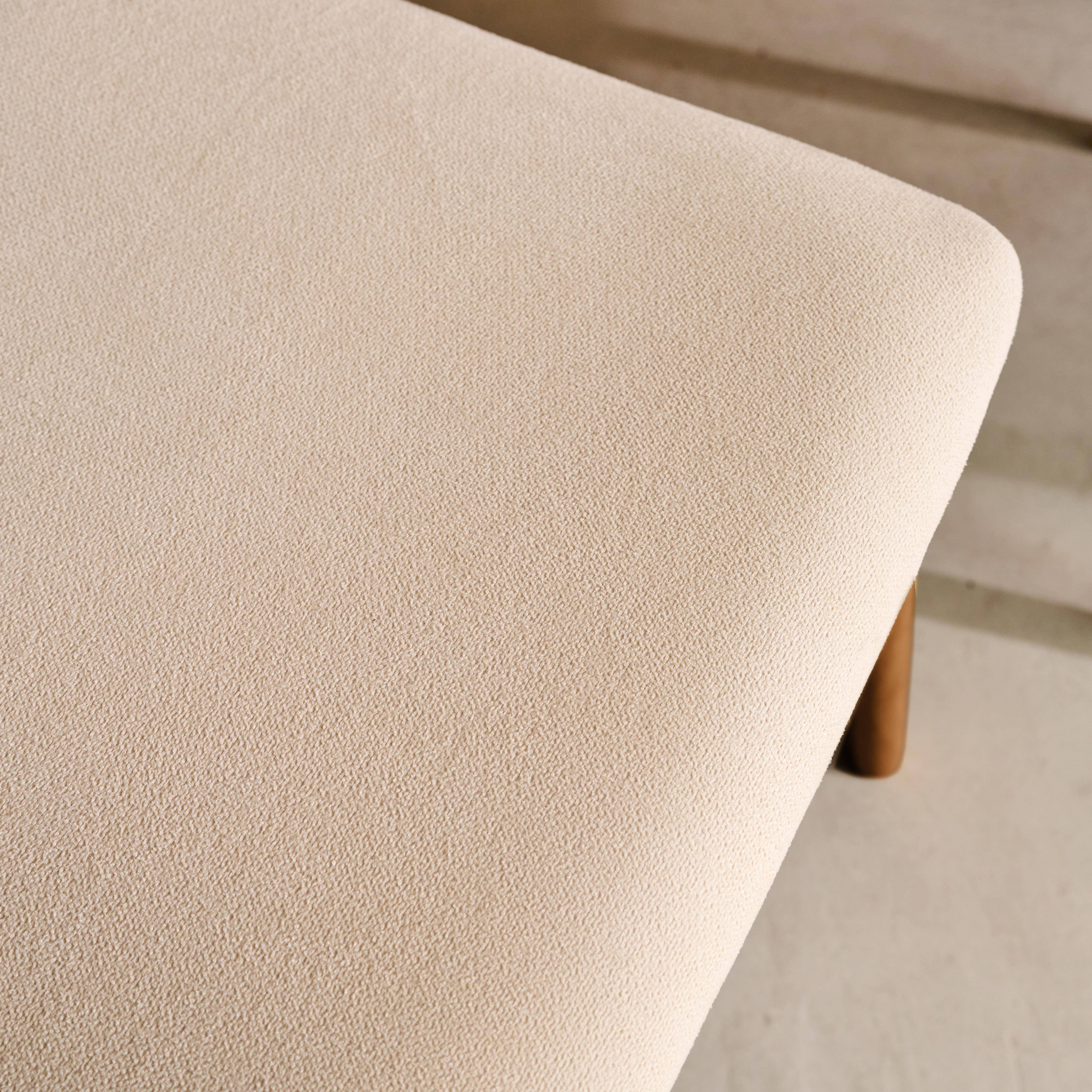 Set of 2 vintage rubberwood and fabric chairs, Athena, Walnut coloured, 46x53x78 cm Photo5