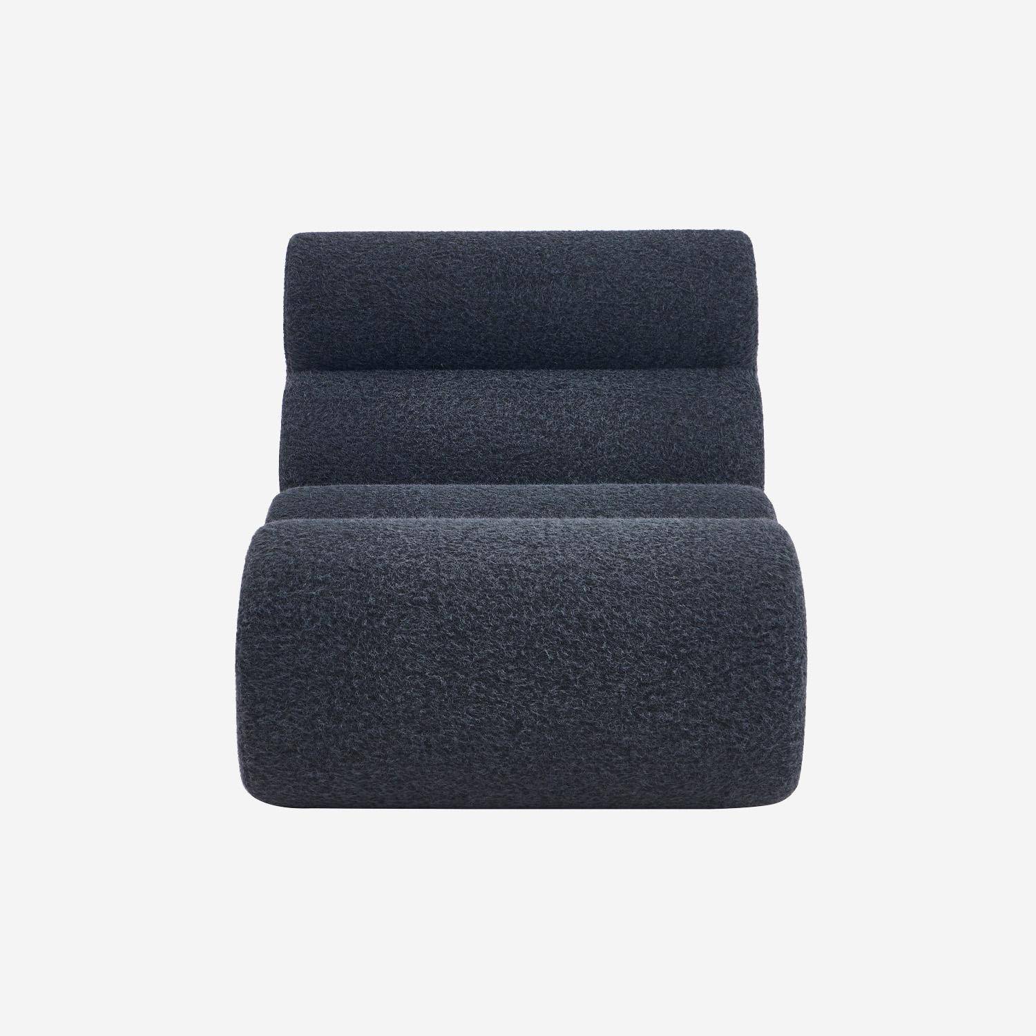 Módulo de sofá modular em tecido efeito alpaca, 1 lugar, Nova alpaca, 81x99x75 cm Photo2