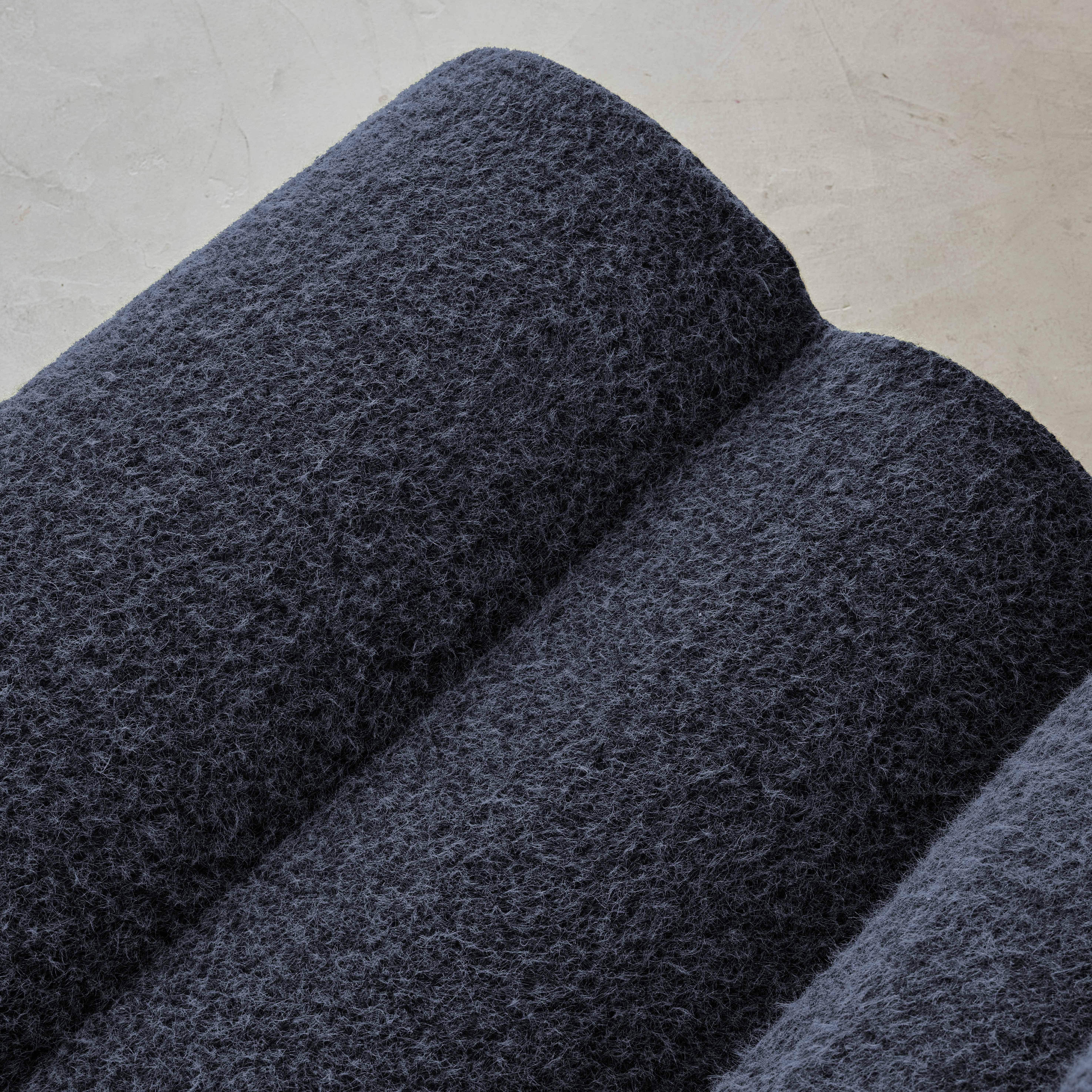 Stoffen fauteuil effect alpaca 1 zitplaats donkerblauw L 81 x B 99 x H 75cm - Nova,sweeek,Photo5