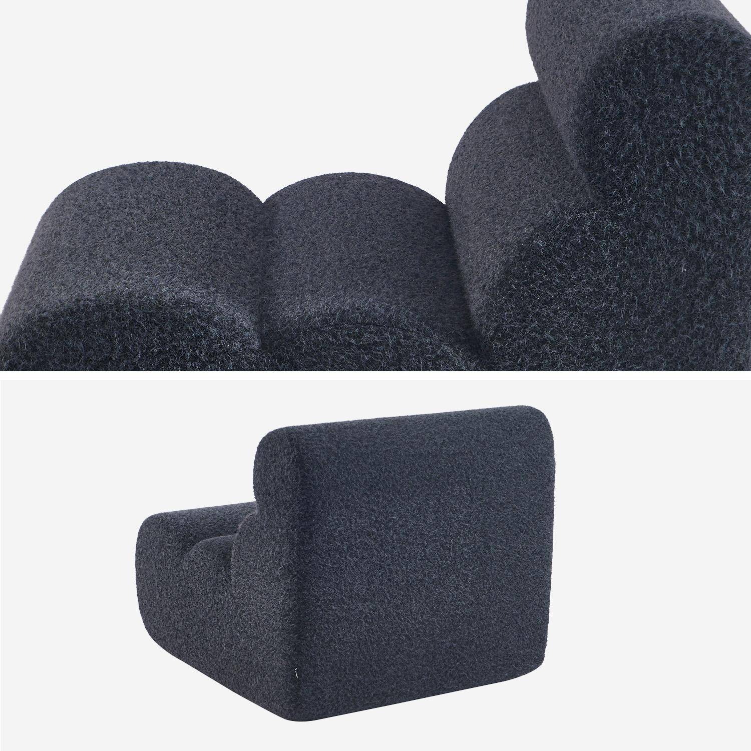 Módulo de sofá modular em tecido efeito alpaca, 1 lugar, Nova alpaca, 81x99x75 cm,sweeek,Photo3