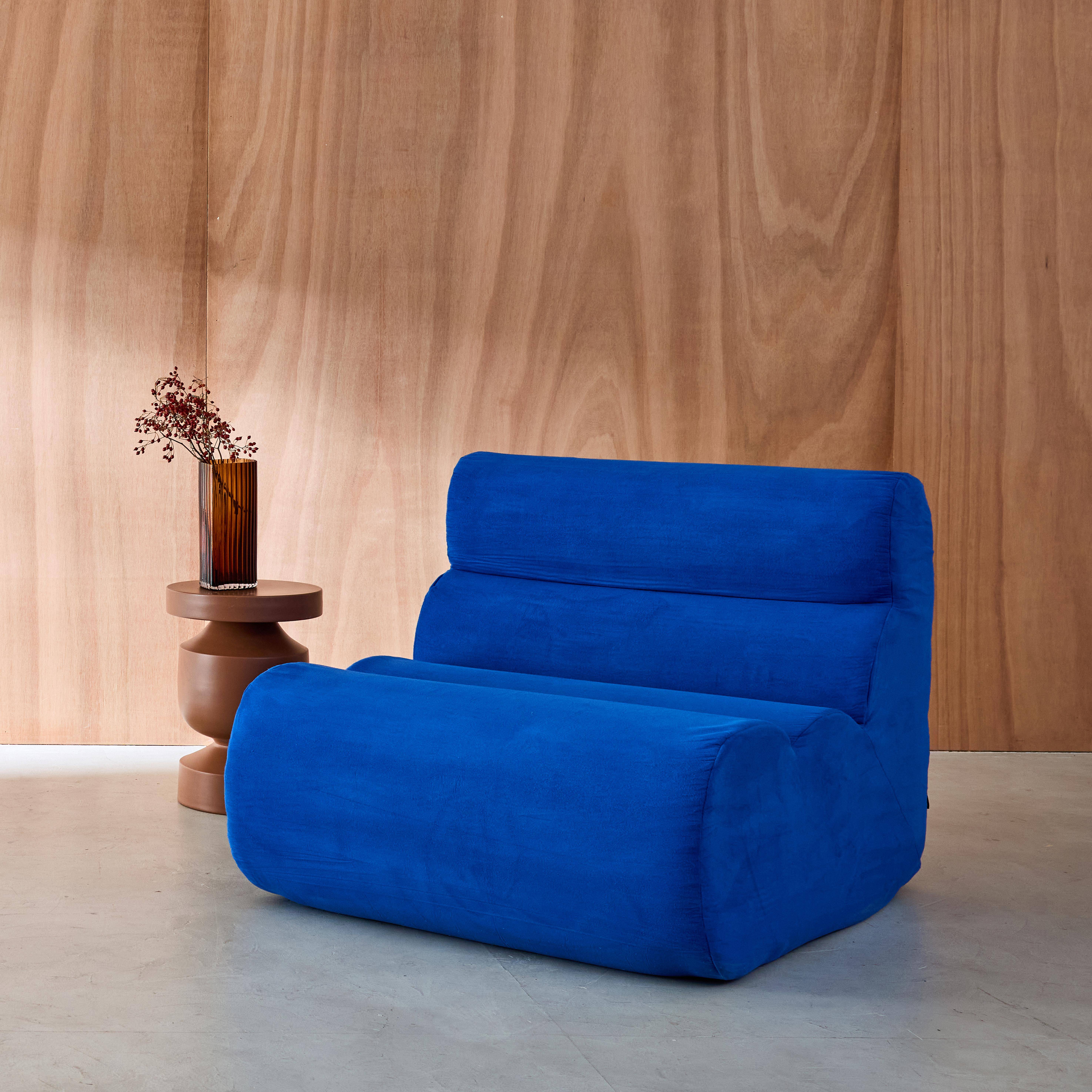 Modularer Lounge-Sessel mit elektroblauem Stoffbezug B 81 x T 99 x H 75 cm - Nova Photo3