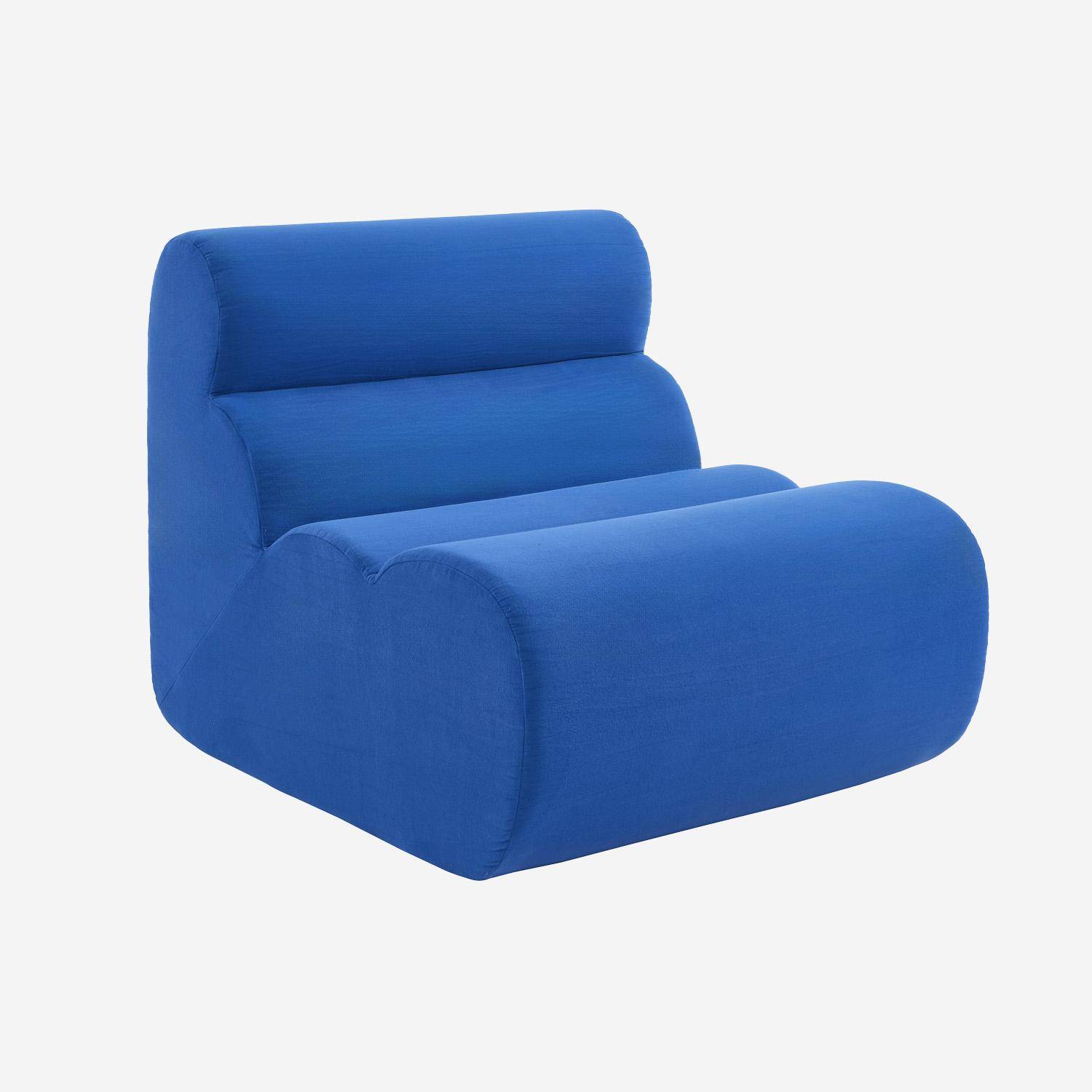 Modularer Lounge-Sessel mit elektroblauem Stoffbezug B 81 x T 99 x H 75 cm - Nova,sweeek,Photo6