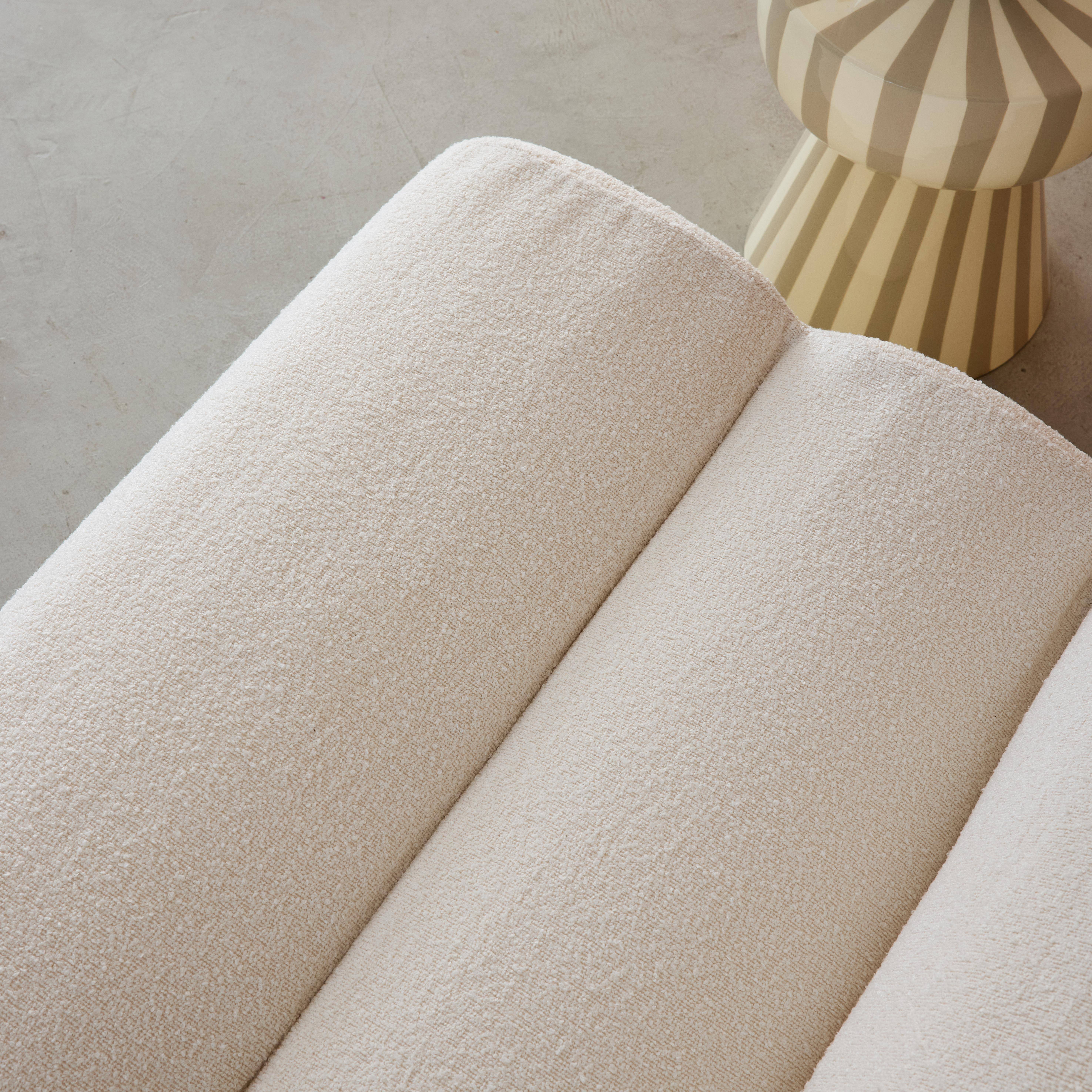 2er-Set modulare Lounge-Sessel mit strukturiertem Bouclé-Bezug in weiß B 81 x T 99 x H 75 cm - Nova,sweeek,Photo5