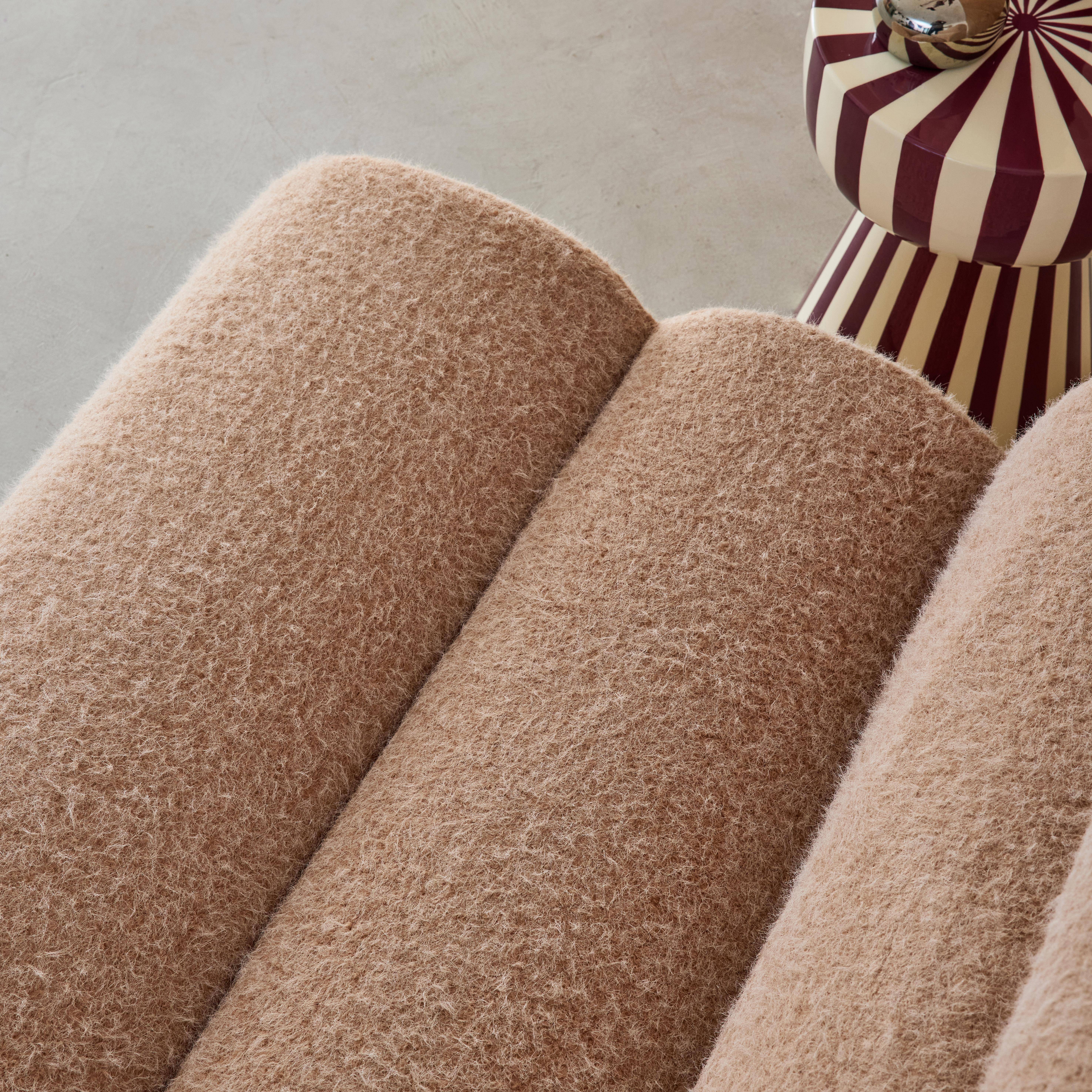 2er-Set modulare Lounge-Sessel mit Bezug im Alpaka-Look beige B 81 x T 99 x H 75 cm - Nova Photo5