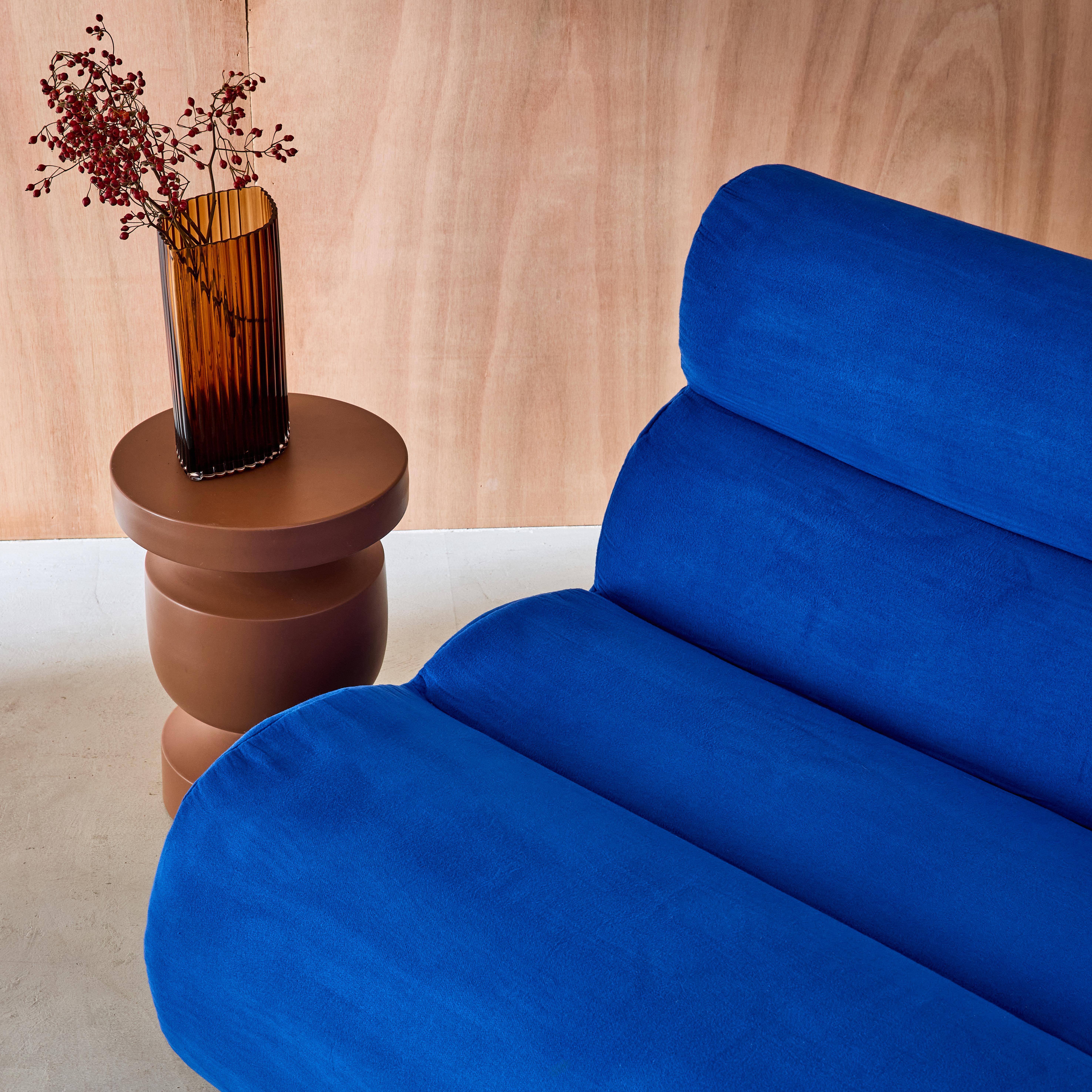 Stoffen fauteuils 1 zitplaats (set van 2) elektrisch blauw L 81 x B 99 x H 75cm - Nova,sweeek,Photo4