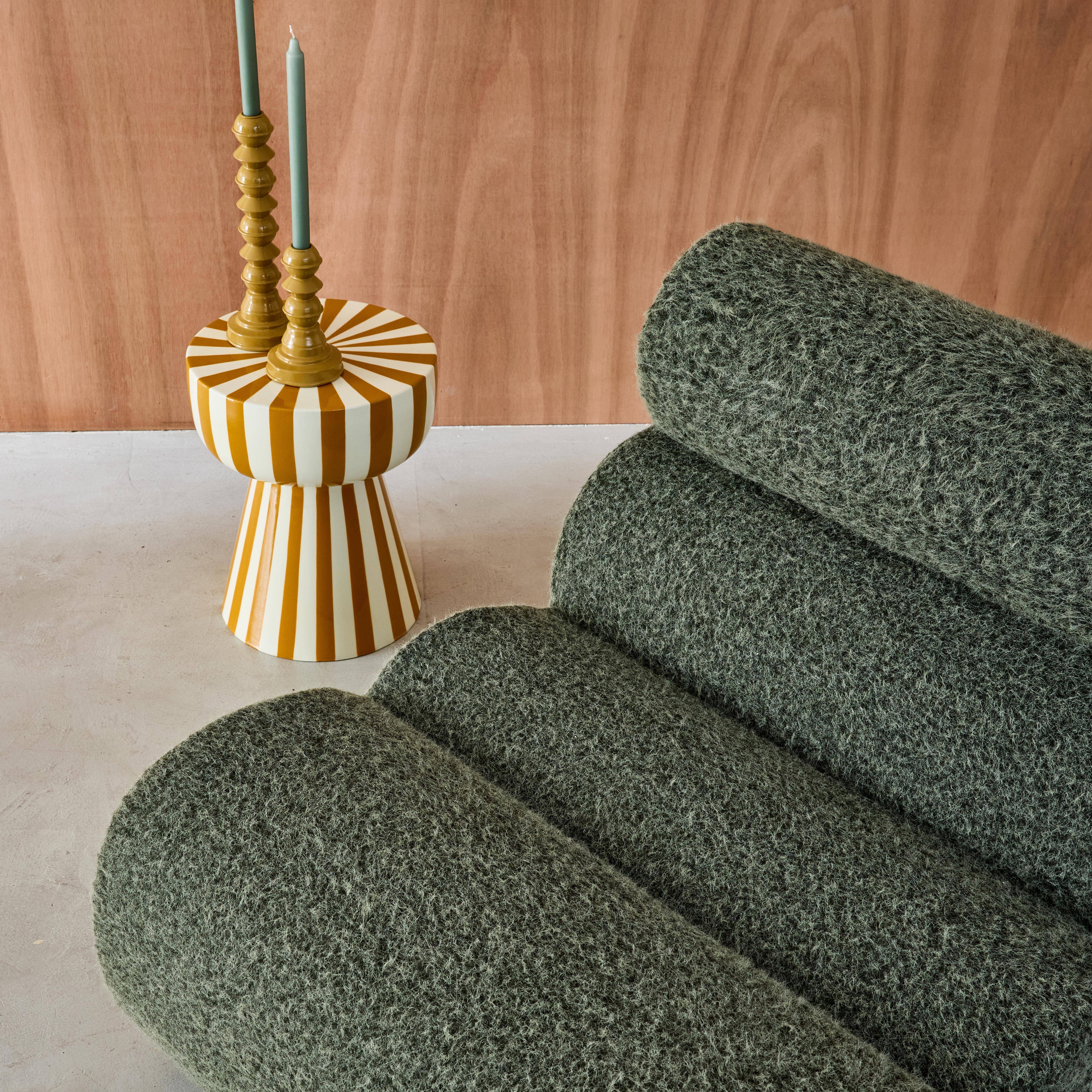 3er-Set modulare Lounge-Sessel mit Bezug im Alpaka-Look khaki B 81 x T 99 x H 75 cm - Nova,sweeek,Photo4