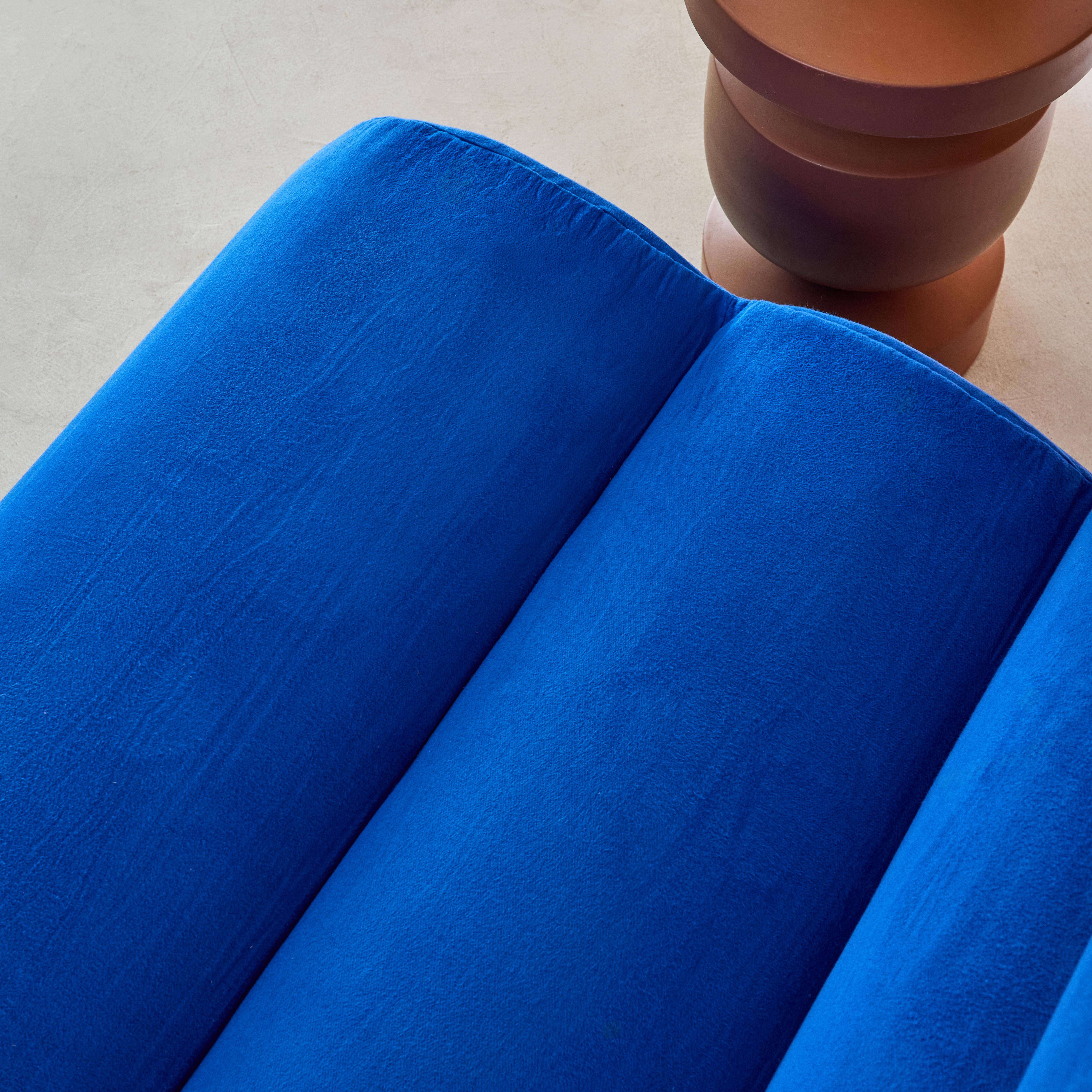 Stoffen fauteuils 1 zitplaats (set van 3) elektrisch blauw L 81 x B 99 x H 75cm - Nova Photo5