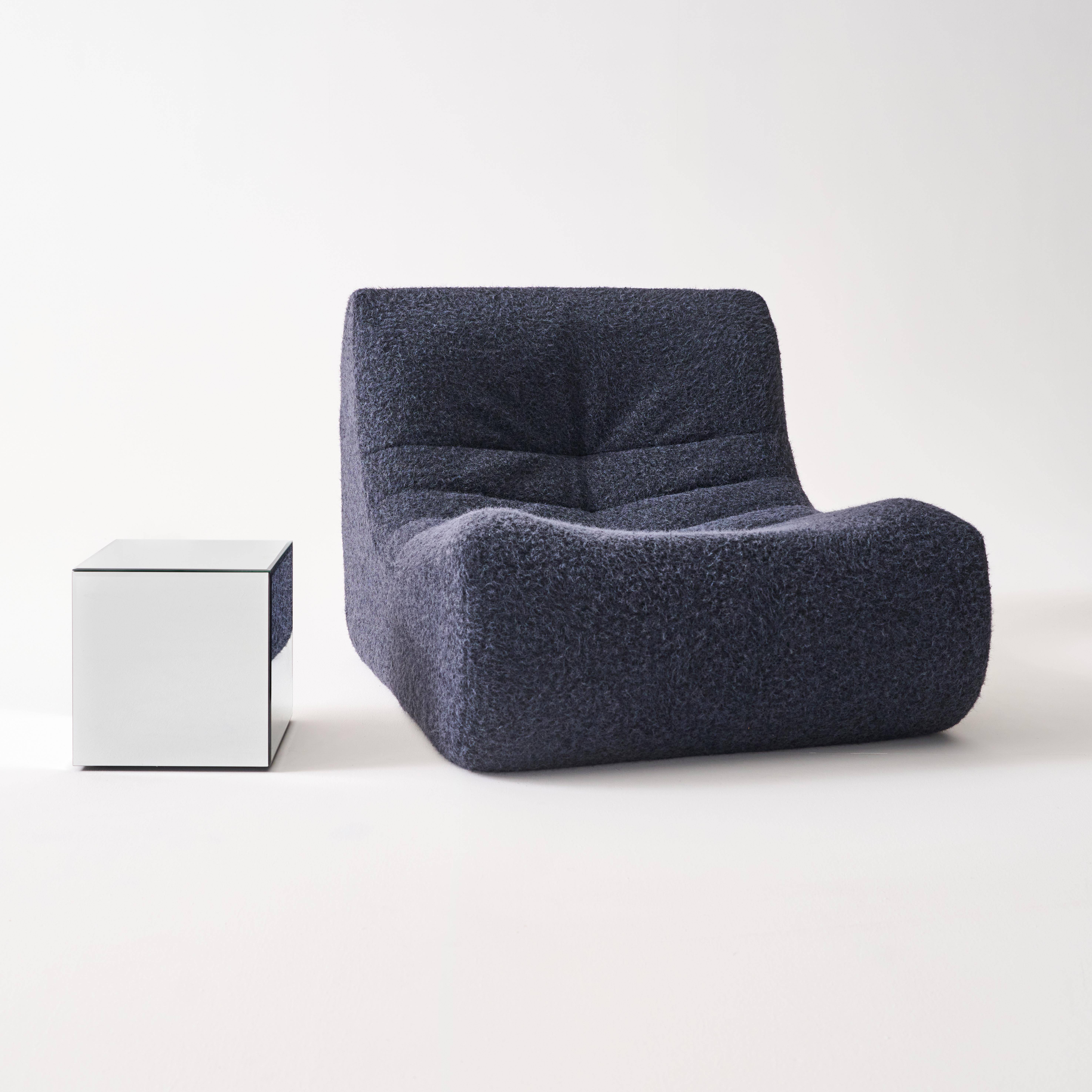 Tavolo cubico a specchio, 30cm, Mirage, Transparent, 30x30x30.8 cm,sweeek,Photo2