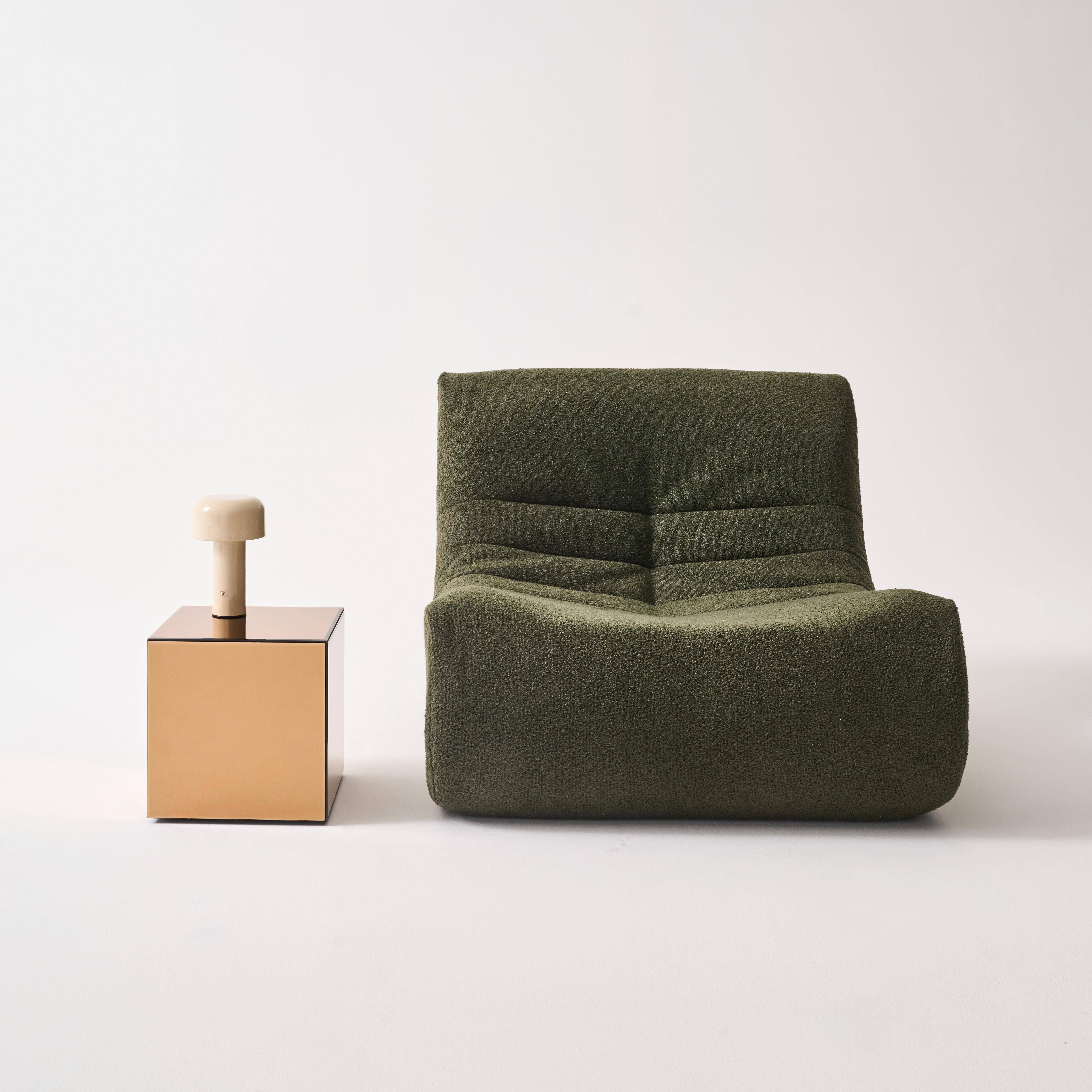 Tavolo cubico a specchio, 30cm, Mirage, Ambre, 30x30x31 cm,sweeek,Photo1