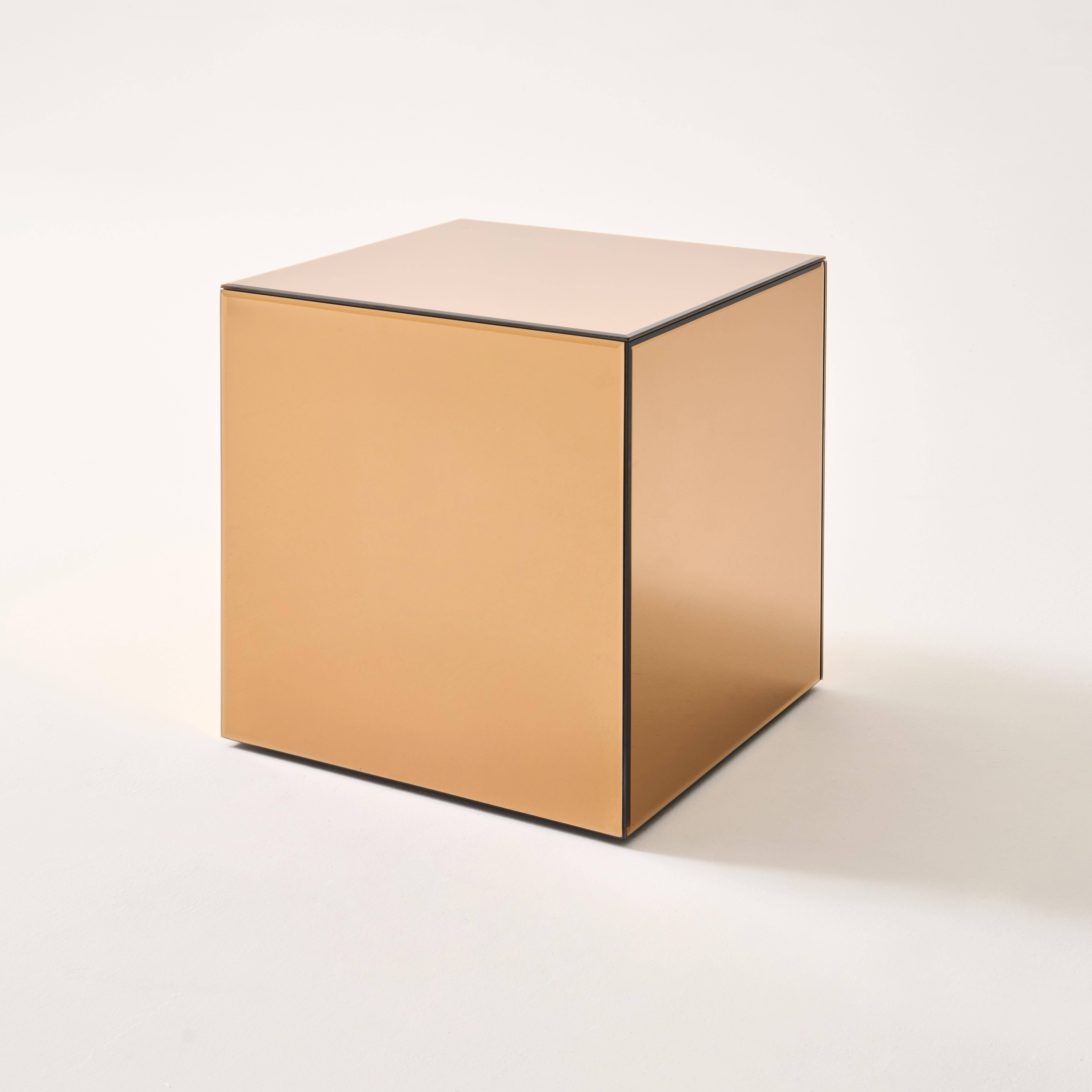 Tavolo cubico a specchio, 30cm, Mirage, Ambre, 30x30x31 cm Photo3