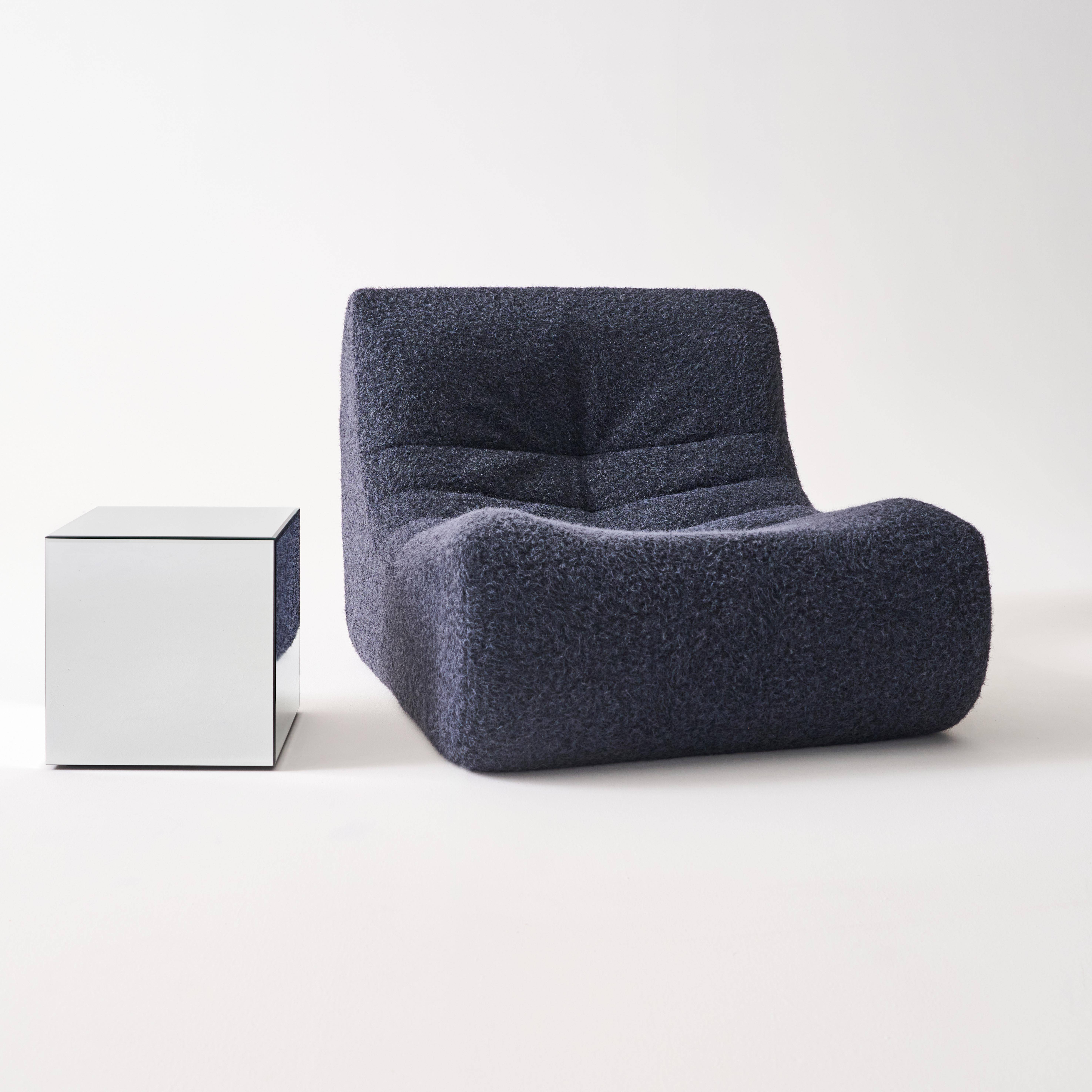 Tavolino, lato del divano, cubo a specchio 35cm, Mirage, Transparent, 35x35x36 cm,sweeek,Photo2