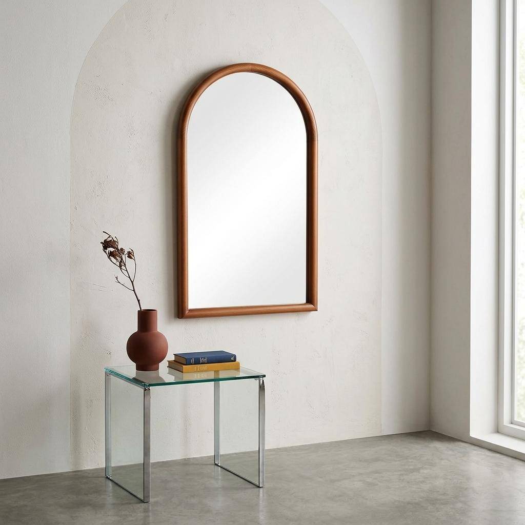 Boogvormige spiegel van grenenhout 50 x 90 cm - Luke,sweeek,Photo2