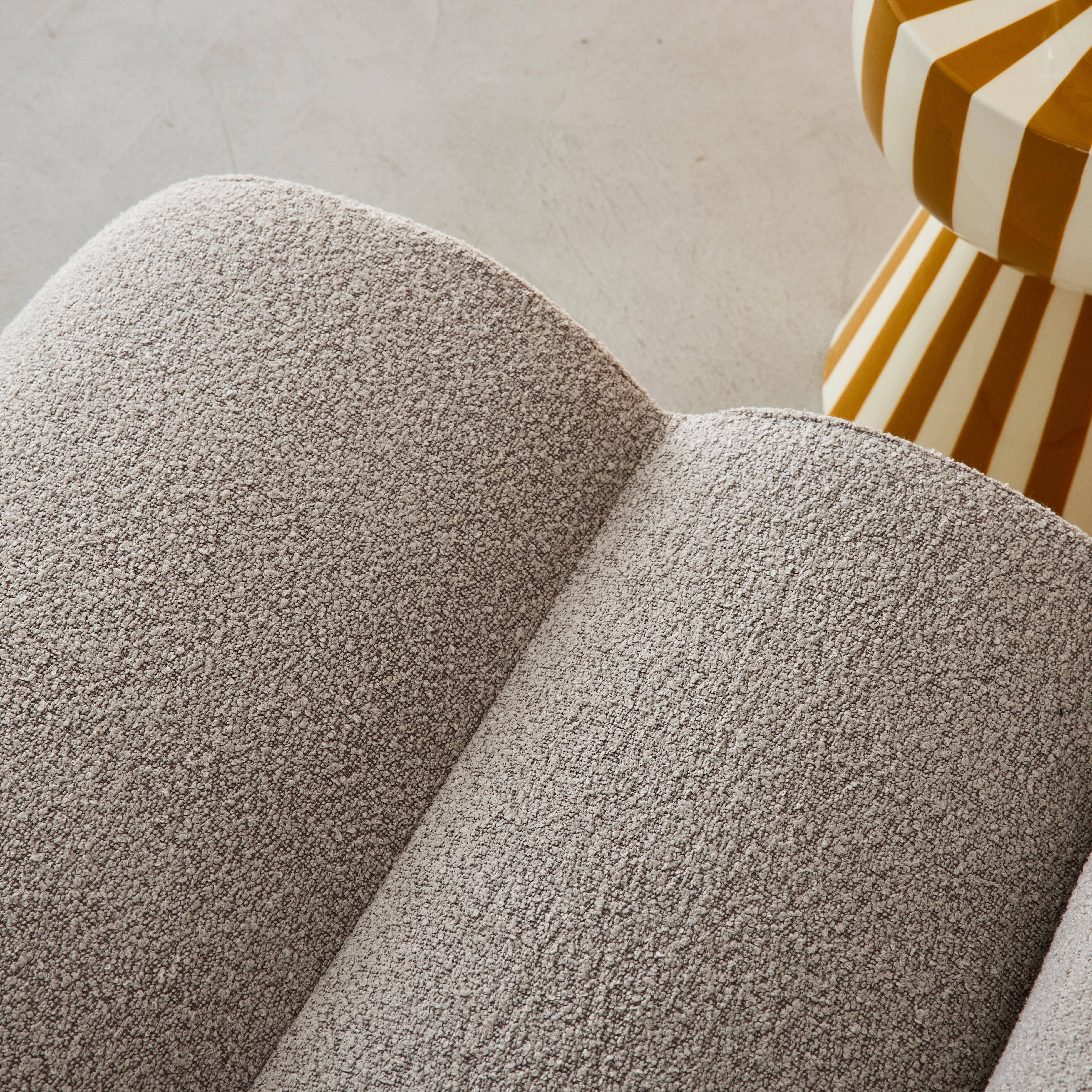 3er-Set modulare Lounge-Sessel mit strukturiertem Bouclé-Bezug in beige B 81 x T 99 x H 75 cm - Nova,sweeek,Photo5