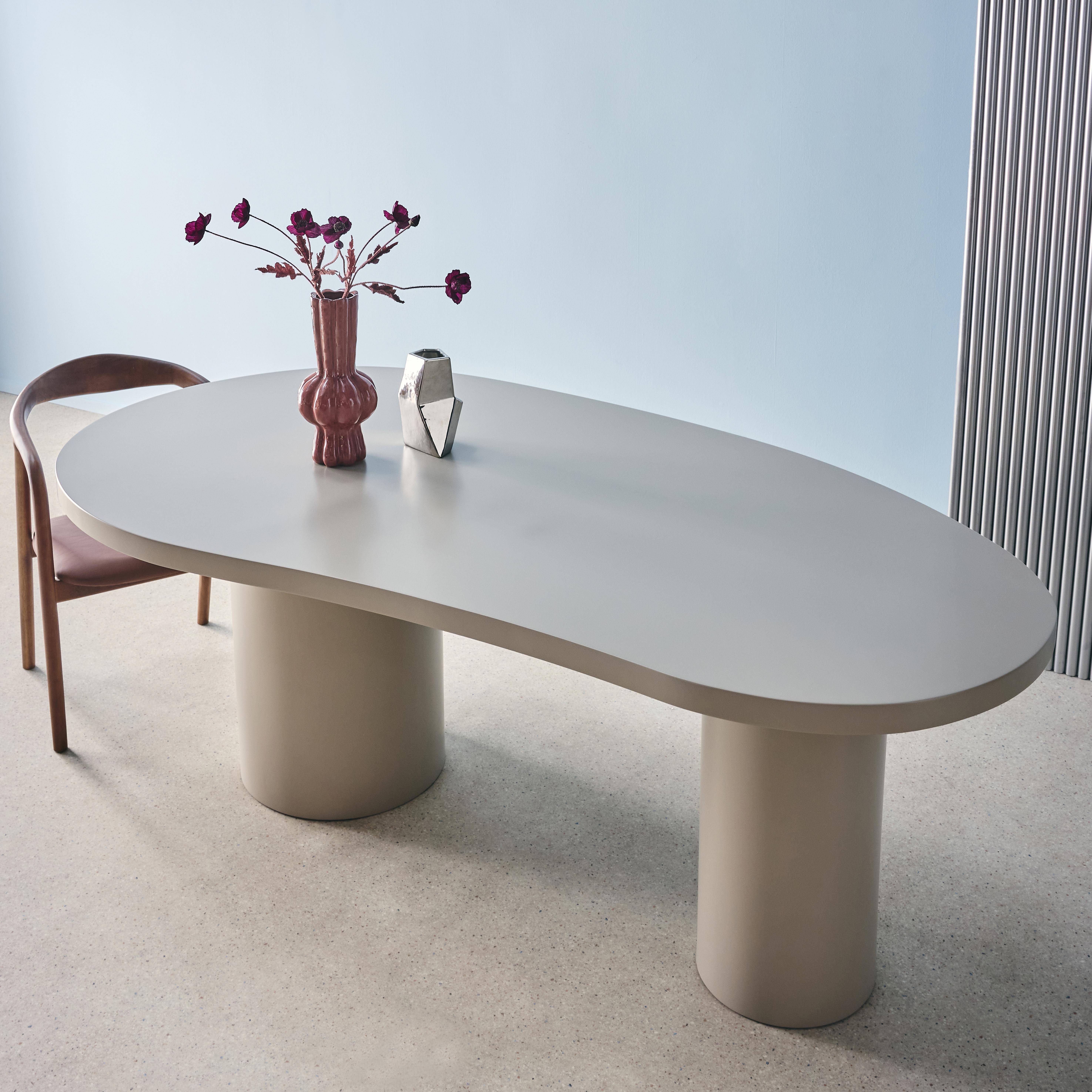 Table à manger organique structure bois d'hévéa 8 places 210cm ,sweeek,Photo3