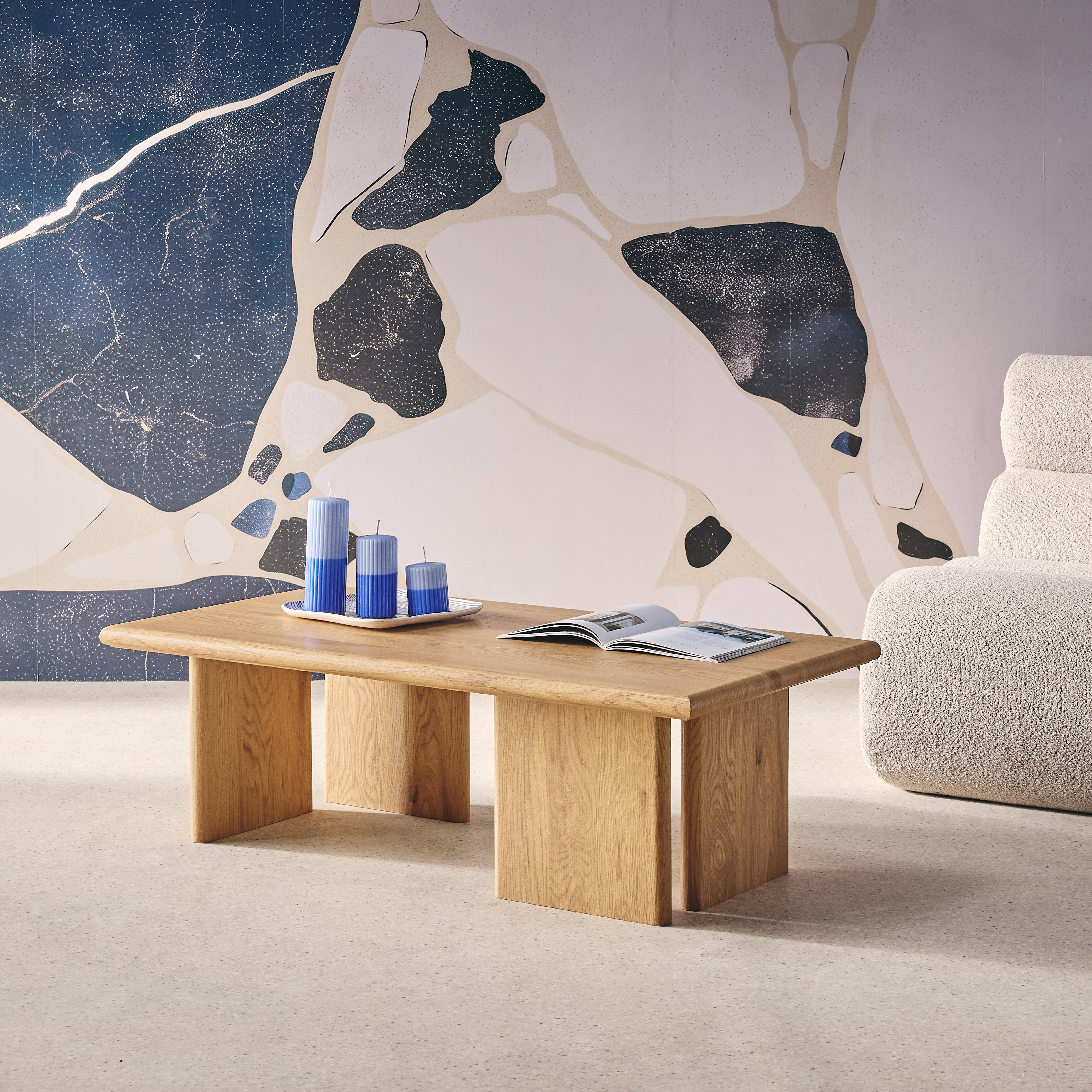 Rechteckiger Couchtisch MDF Eichenlook - Tilos,sweeek,Photo2