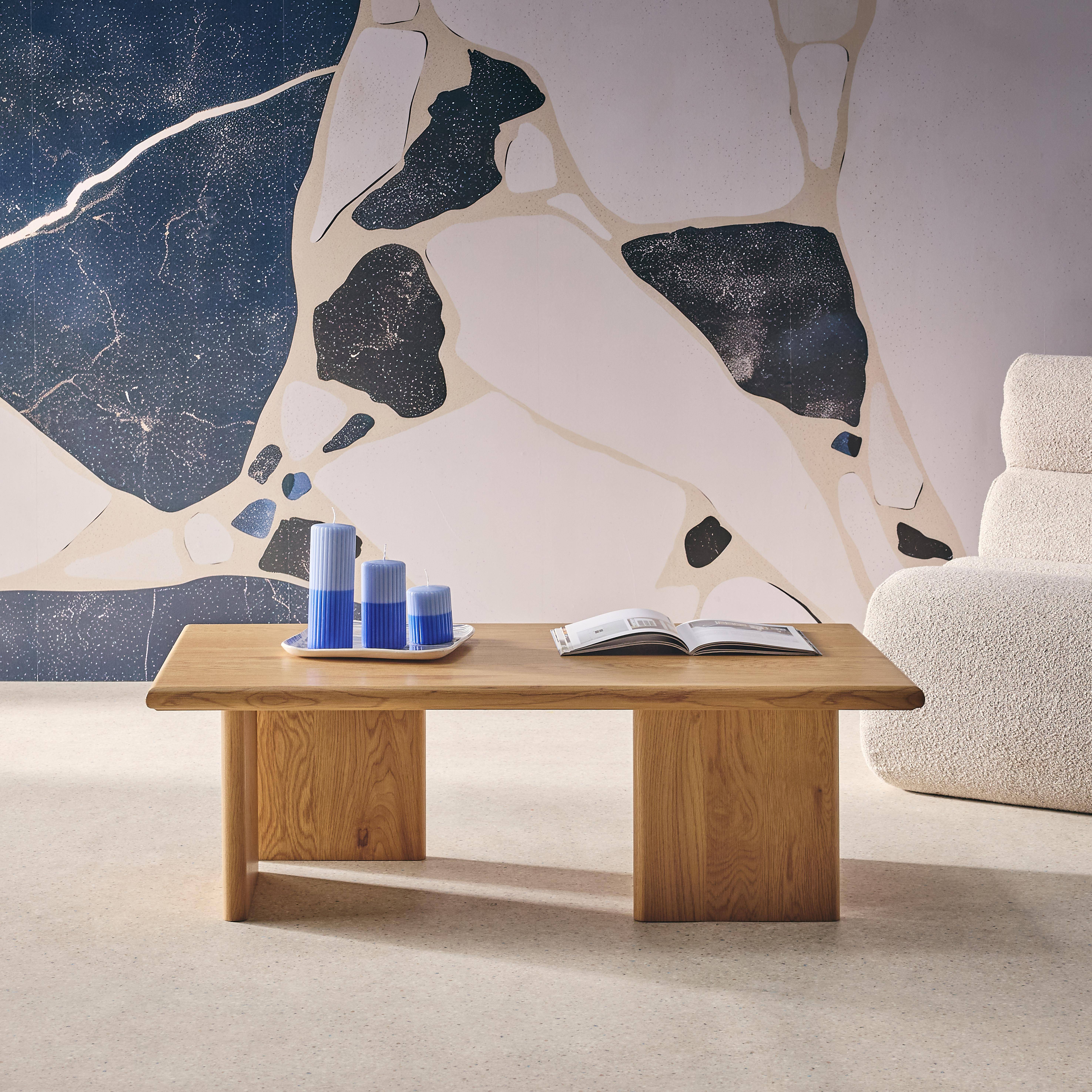 Rechteckiger Couchtisch MDF Eichenlook - Tilos,sweeek,Photo1