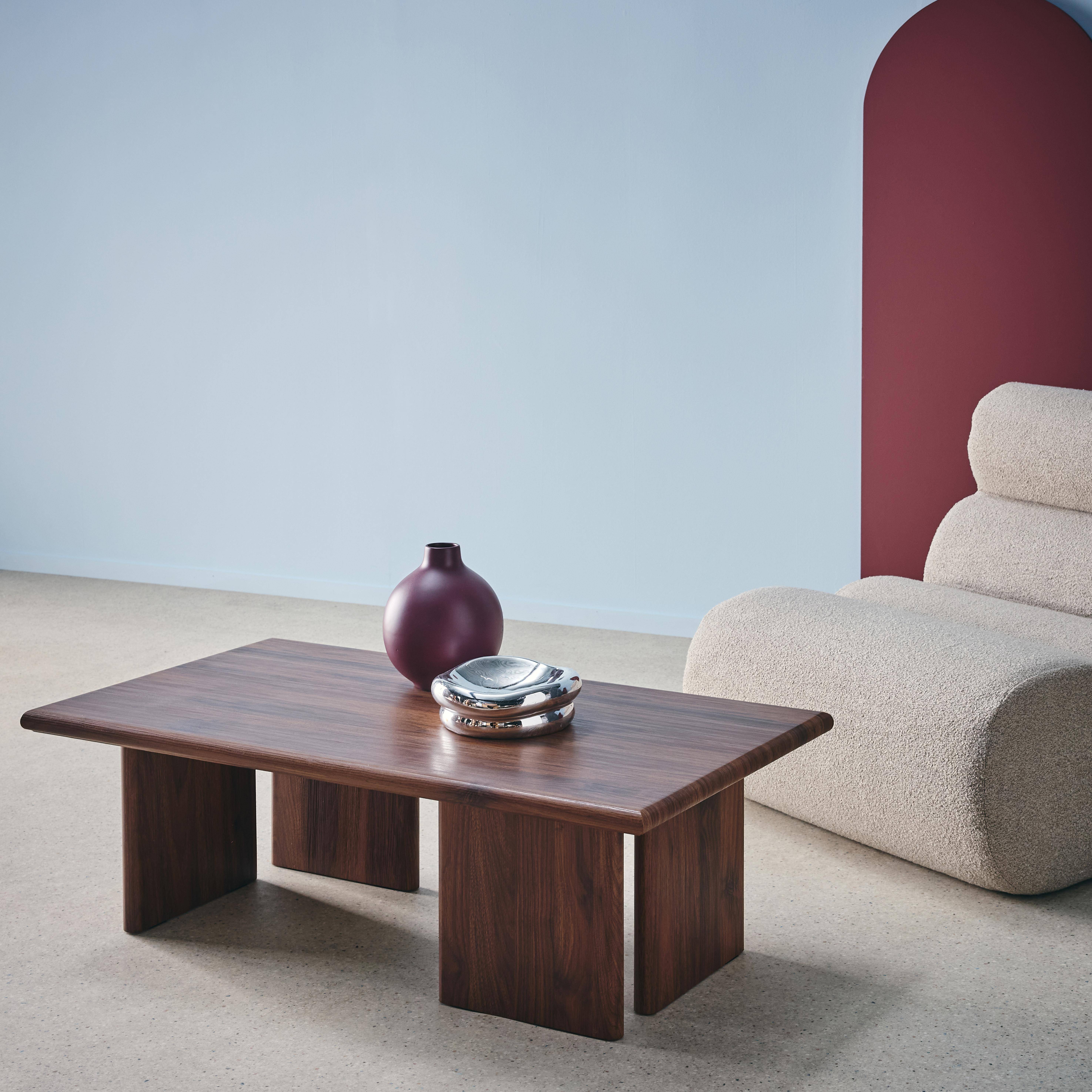 Table basse rectangulaire MDF effet noyer,sweeek,Photo2