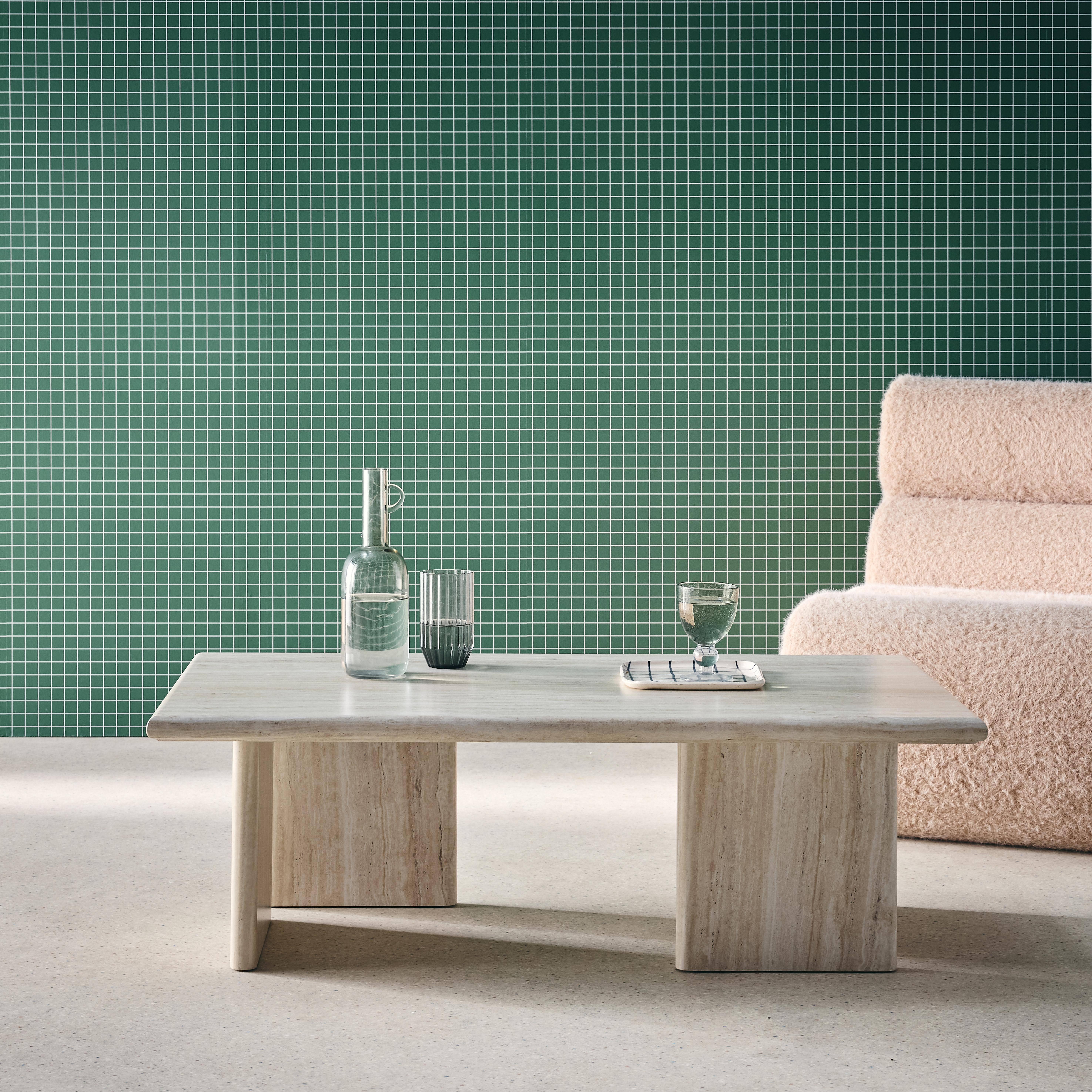 Rechteckiger Couchtisch aus MDF mit Travertinlook - Tilos,sweeek,Photo1