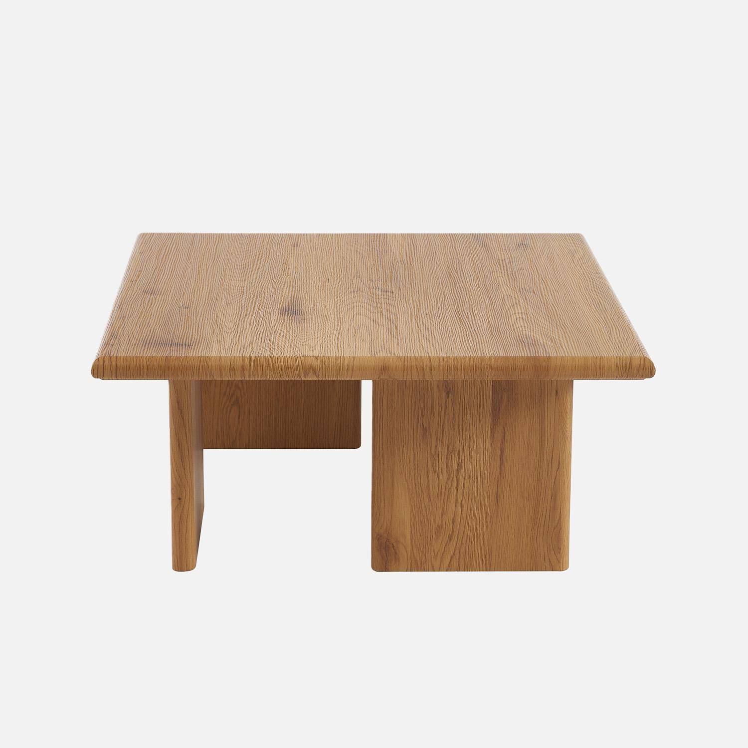 Table basse carré effet chêne ,sweeek,Photo2