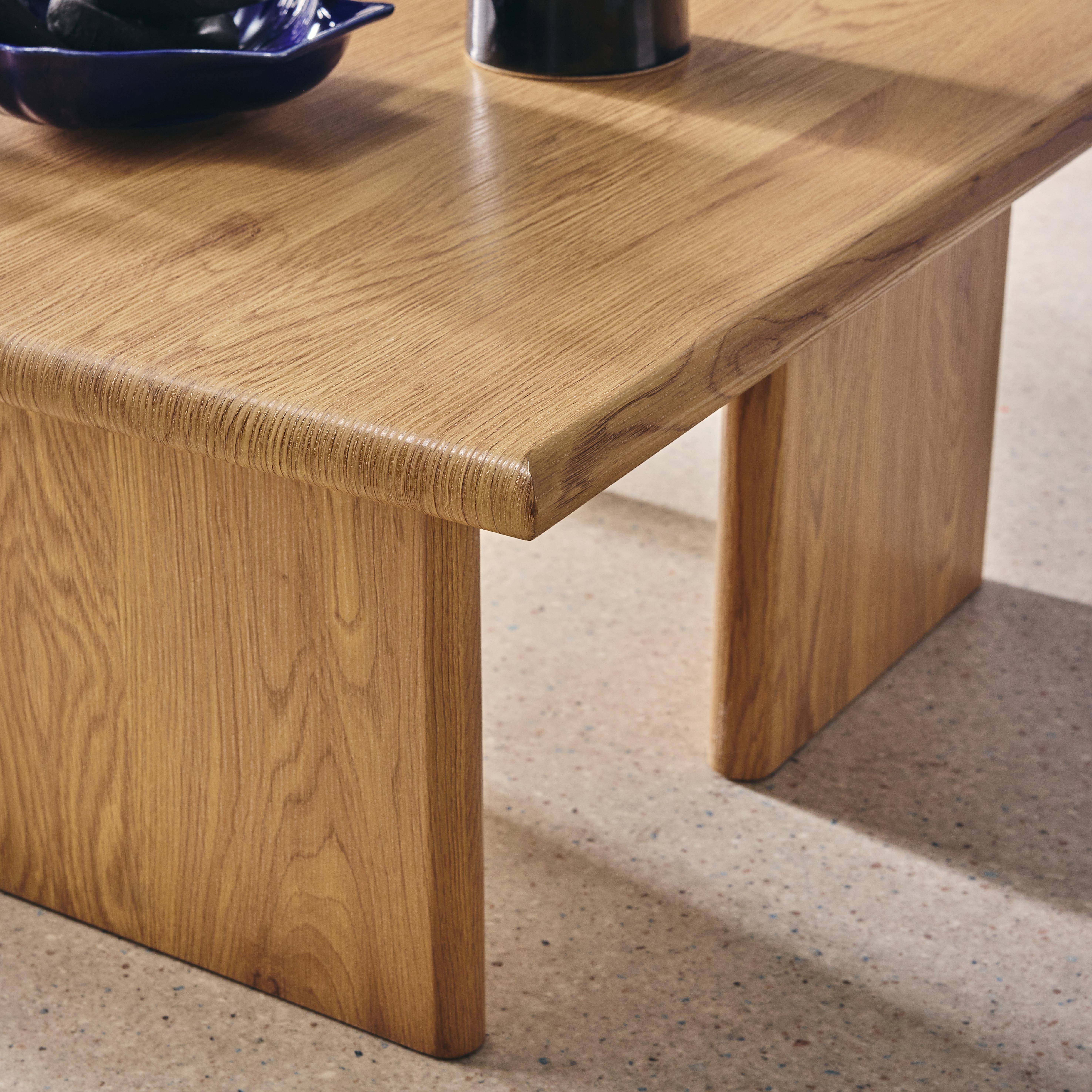 Vierkante salontafel MDF eikeneffect L 80 x B 80 x H 36cm - Tilos Photo2