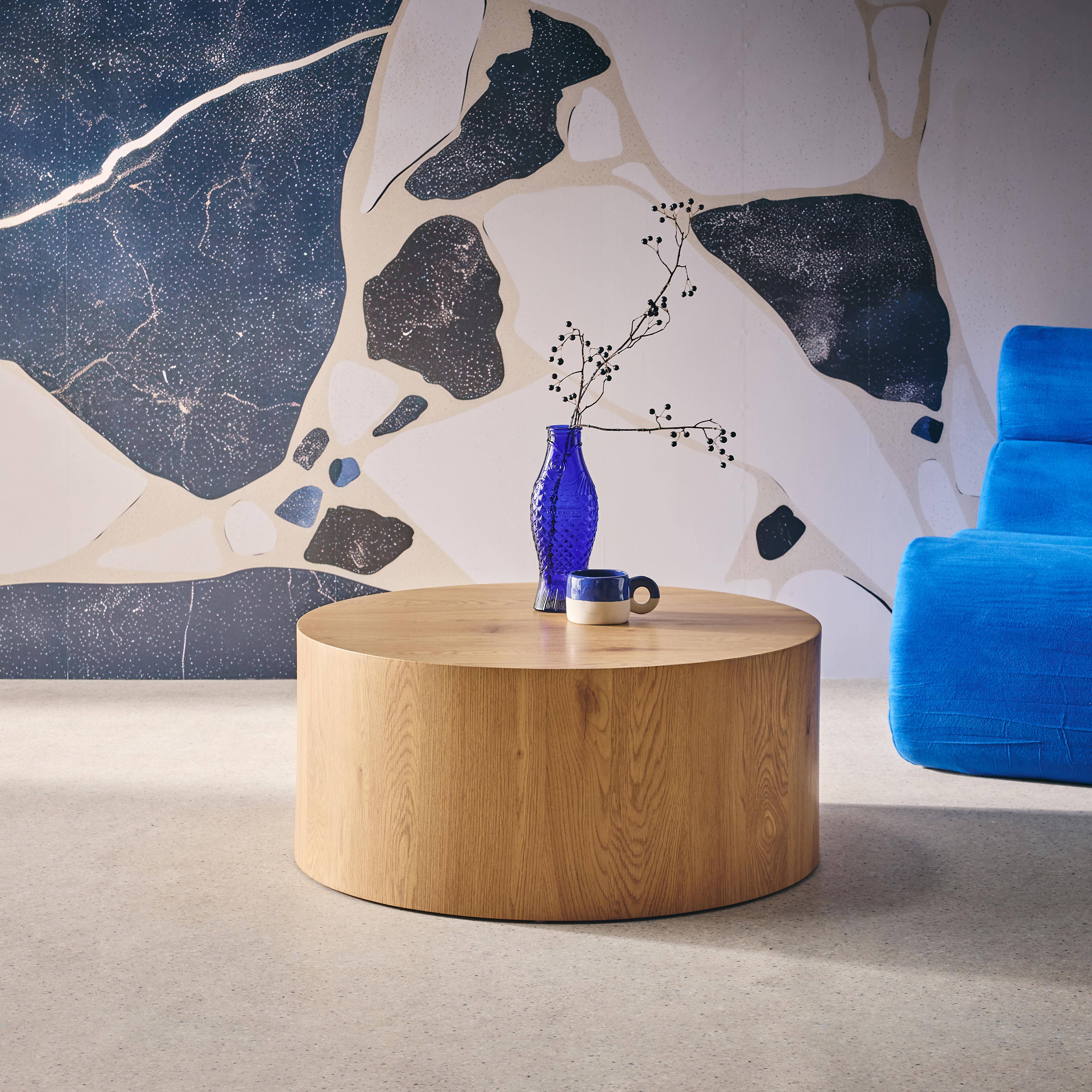 Ronde salontafel eikeneffect Ø80cm x 35cm - Delos Photo1