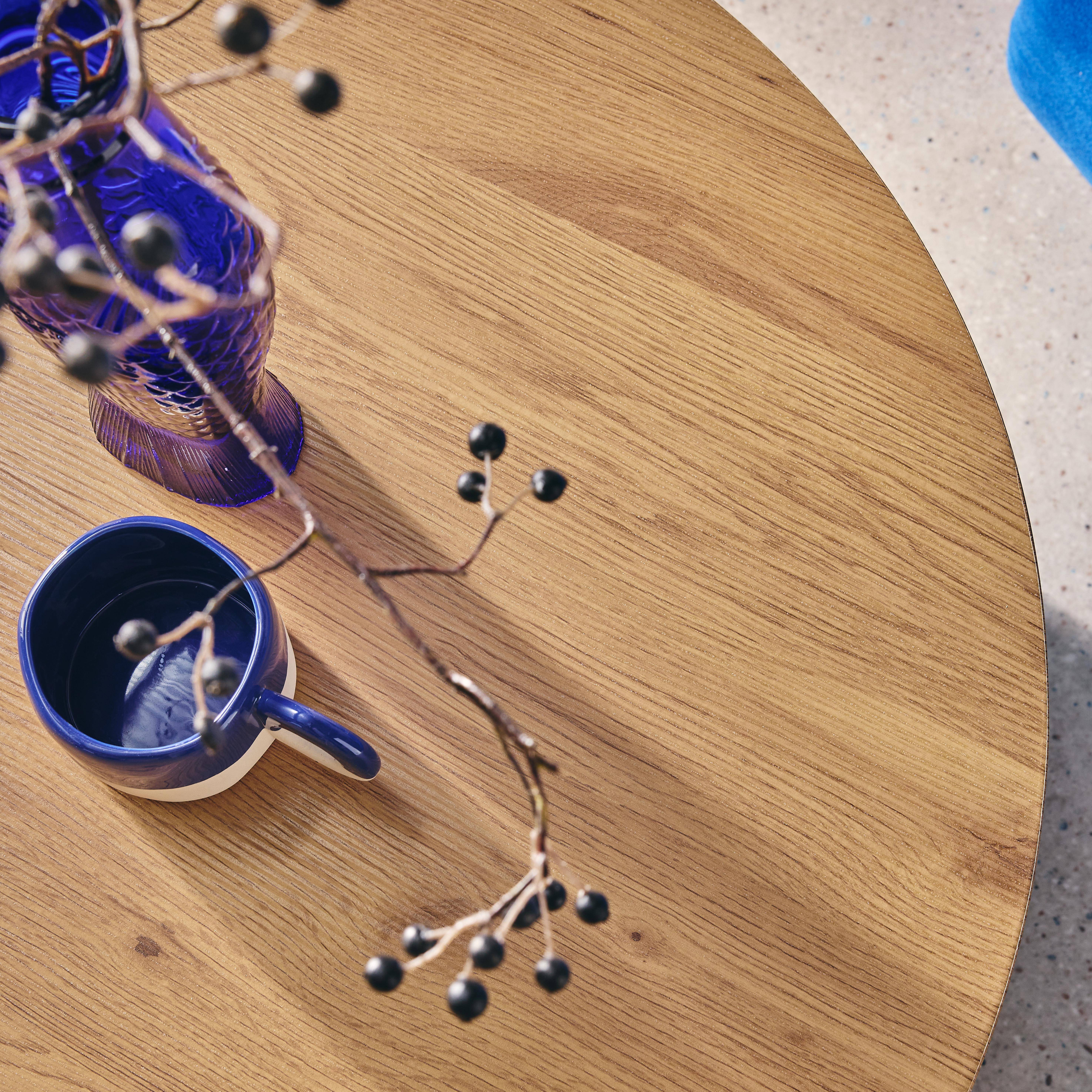 Ronde salontafel eikeneffect Ø80cm x 35cm - Delos,sweeek,Photo3