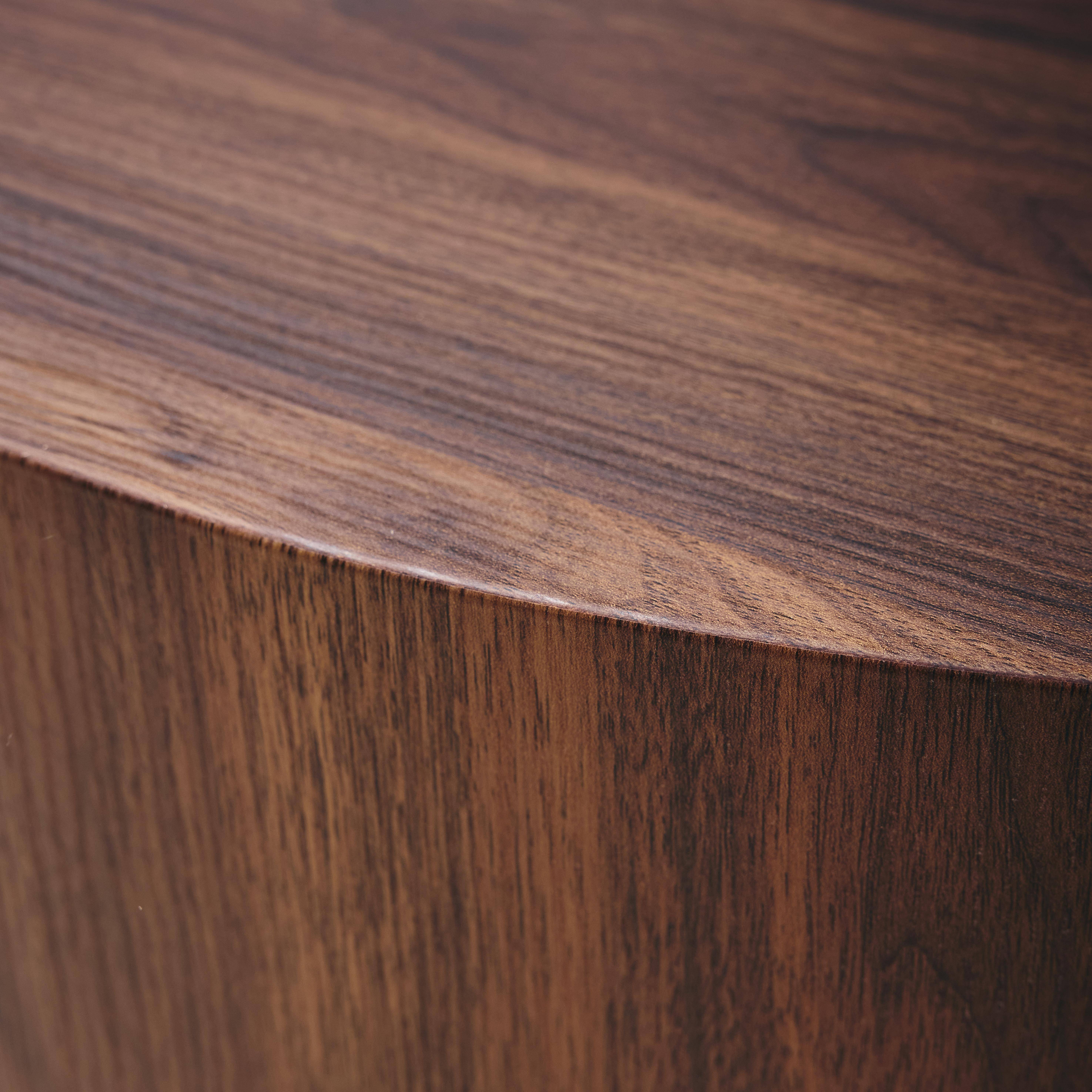 Ronde salontafel walnooteffect Ø80cm x 35cm - Delos Photo4