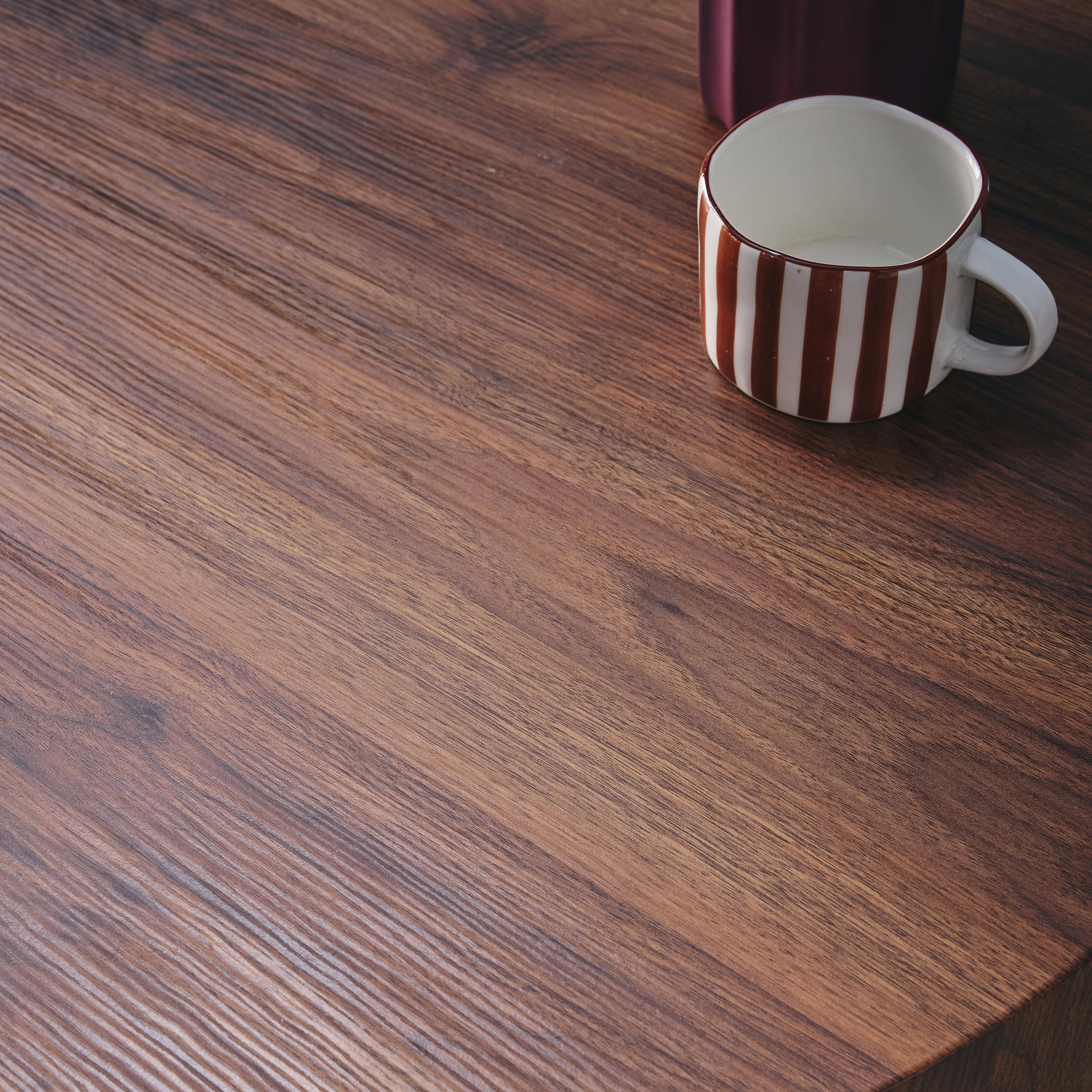 Ronde salontafel walnooteffect Ø80cm x 35cm - Delos,sweeek,Photo3