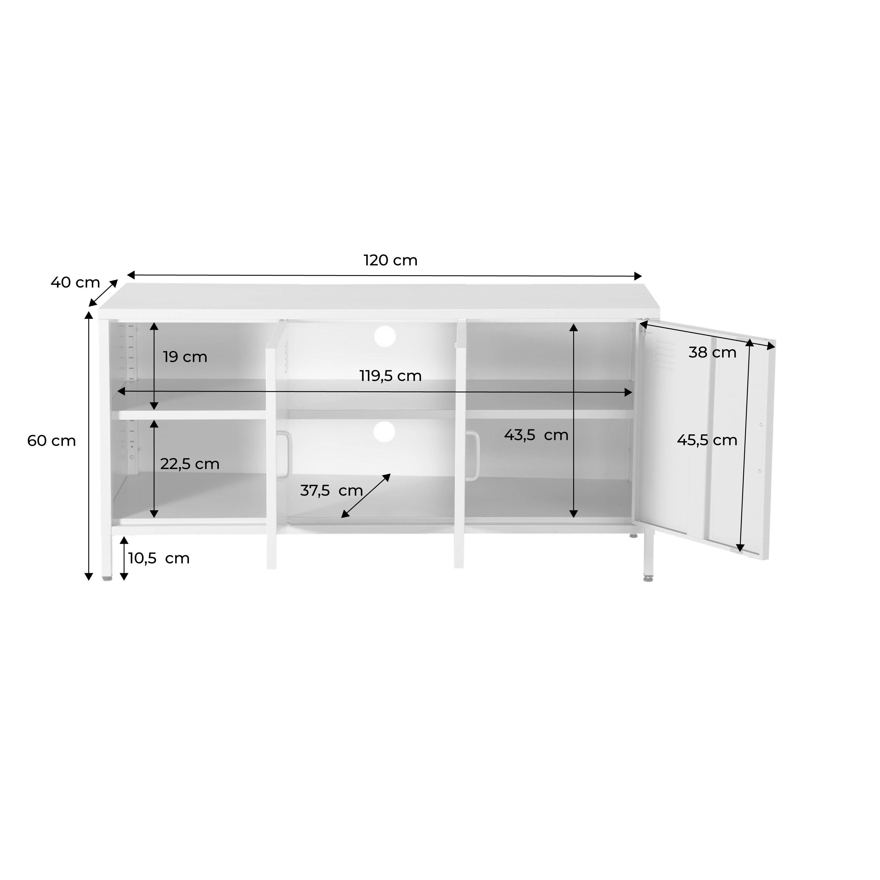 Guardaroba Annapurna, Mobile appendiabiti per camera da letto, Armadio a 2 ante scorrevoli, 120x65h204 cm, Bianco