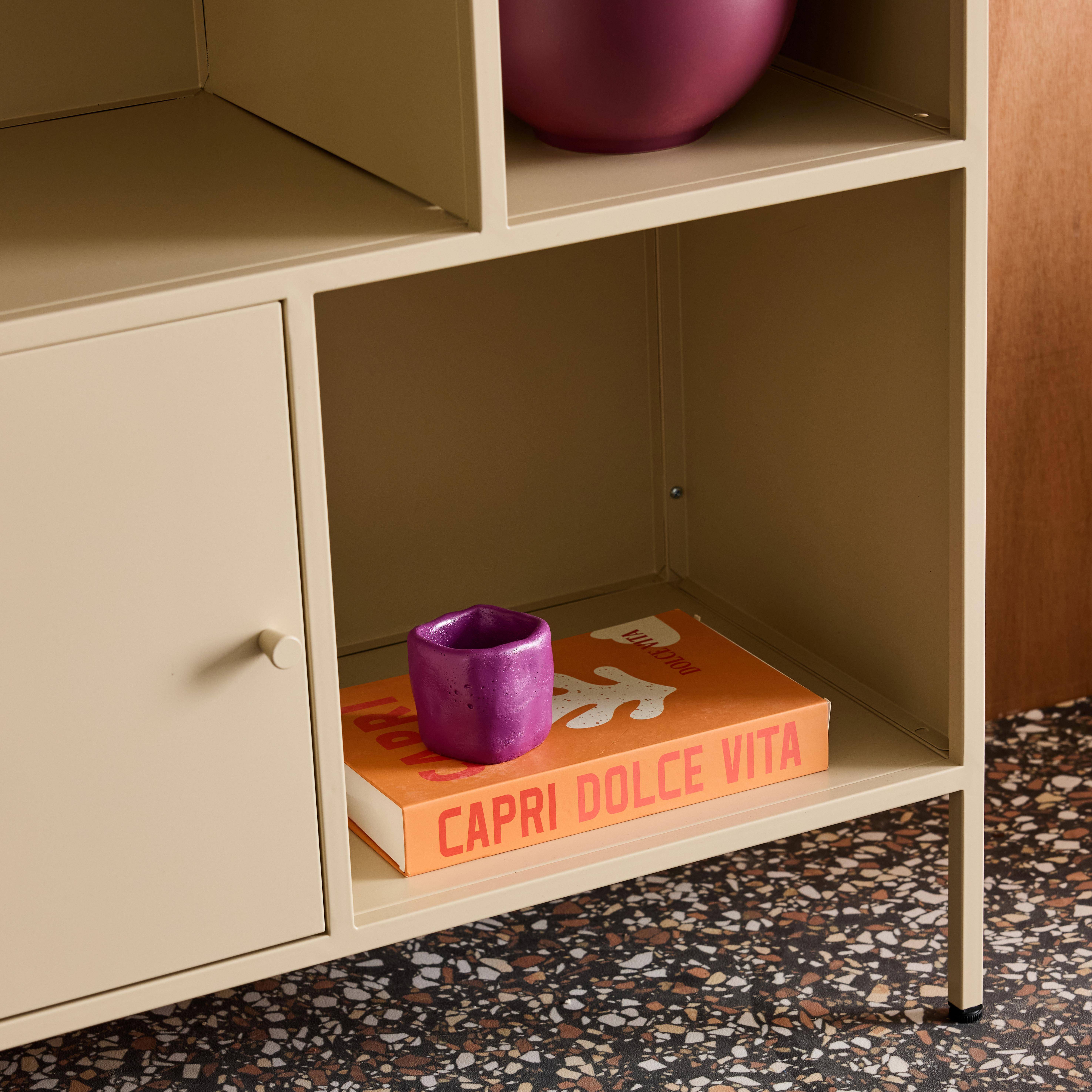 Kredens, industrialna szafka metalowa kremowa, 6 wnęk, dł. 80 x gł. 35 x wys. 125 cm - Oklahoma Photo8