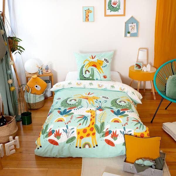 Libreria Bambini 4 Livelli In Tessuto - 69x33x75 Cm, Cotone E Lino, Per Cameretta O Soggiorno - Foto 2