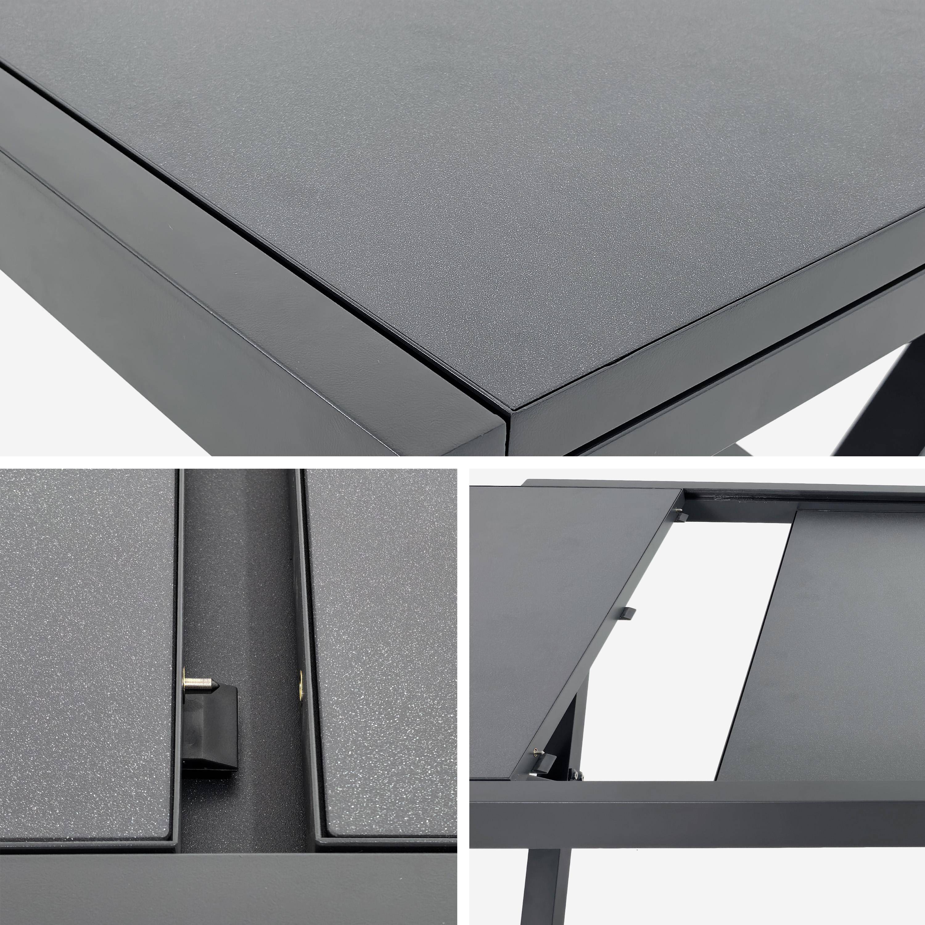 Table de jardin extensible aluminium 8 places anthracite - Ventura,sweeek,Photo6