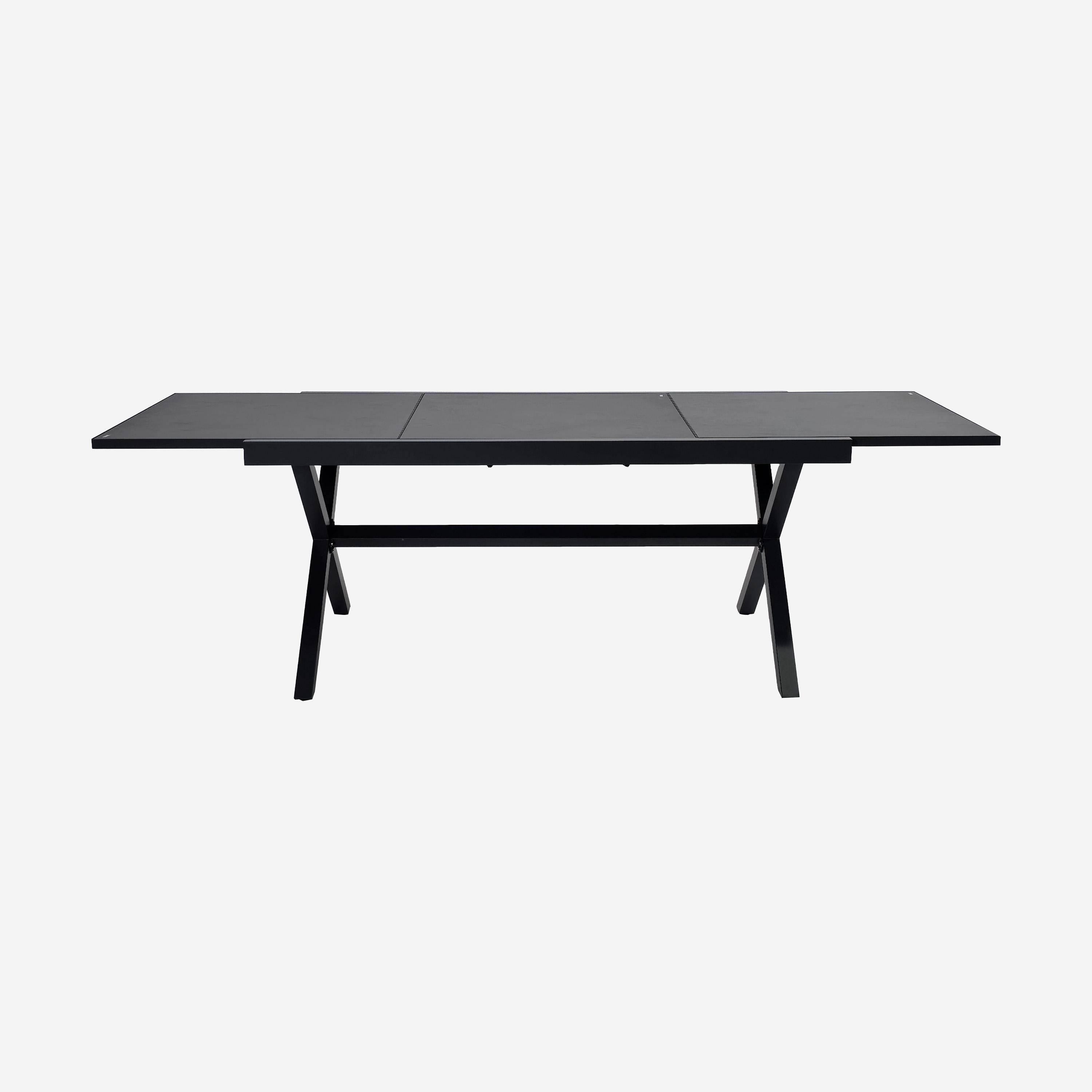 Table de jardin extensible aluminium 8 places anthracite - Ventura,sweeek,Photo4