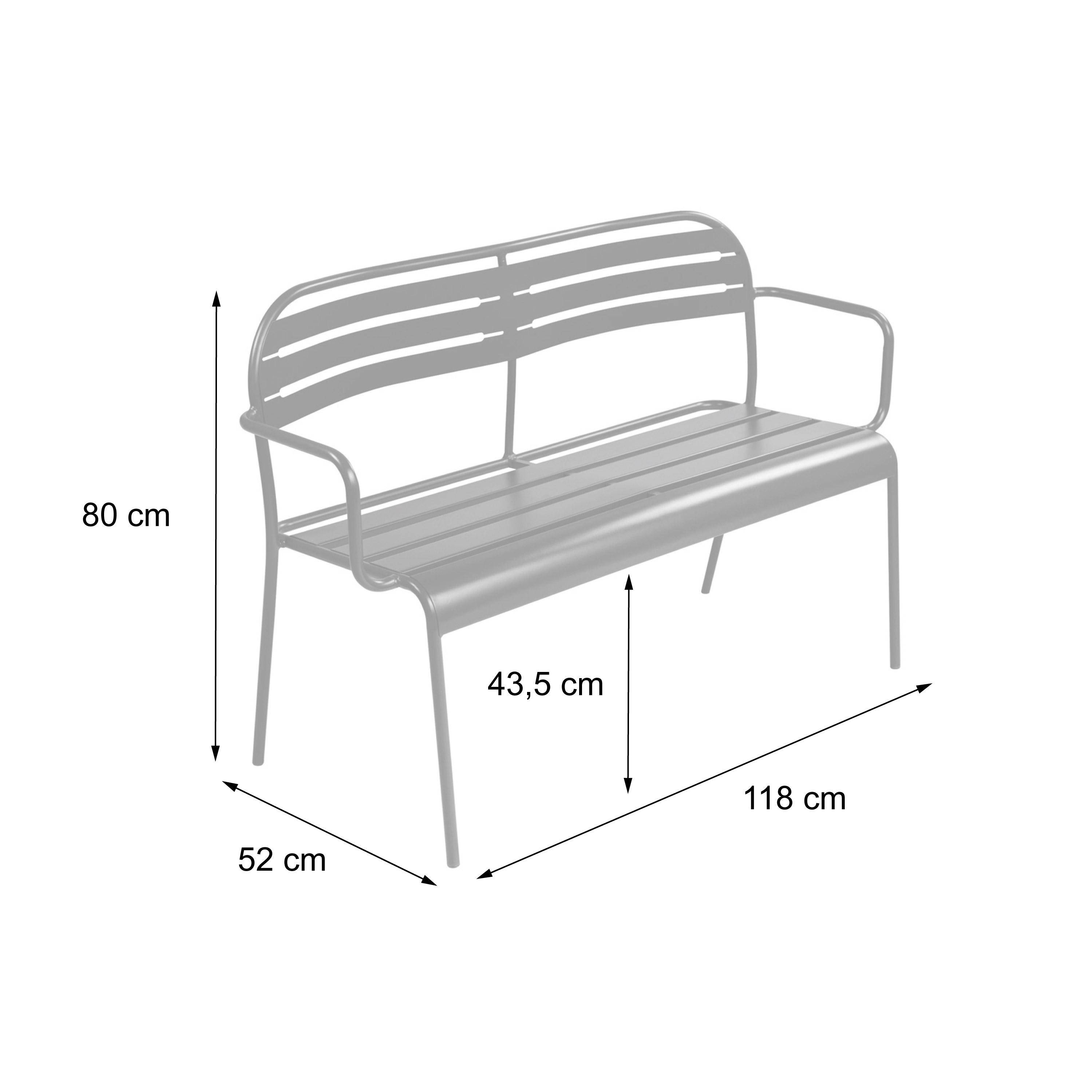 Panca Da Giardino KAI LI In Alluminio Con Rose – Colore Bronzo, Dimensioni 102x33x79 Cm - 4